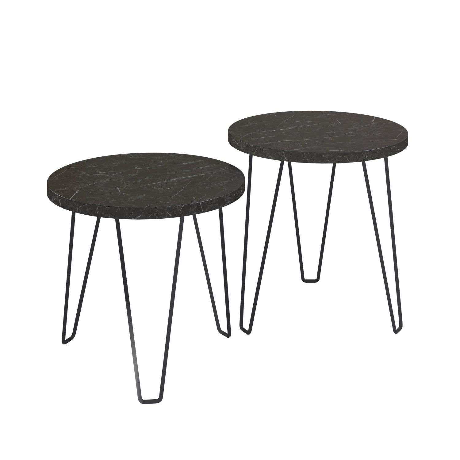 Set X 2 Mesa Auxiliar Ibiza Negro