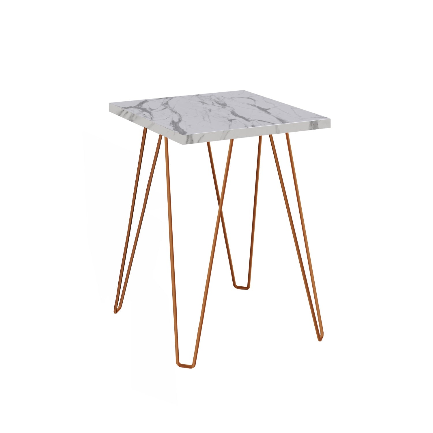 Set X 2 Mesa Auxiliar Bali Marmol, Bronce