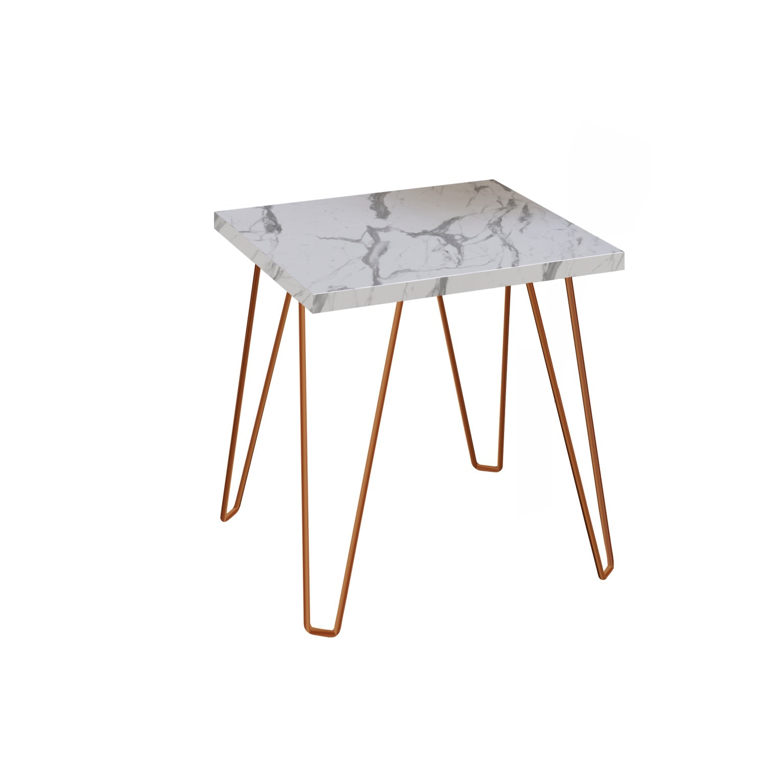 Set X 2 Mesa Auxiliar Bali Marmol, Bronce