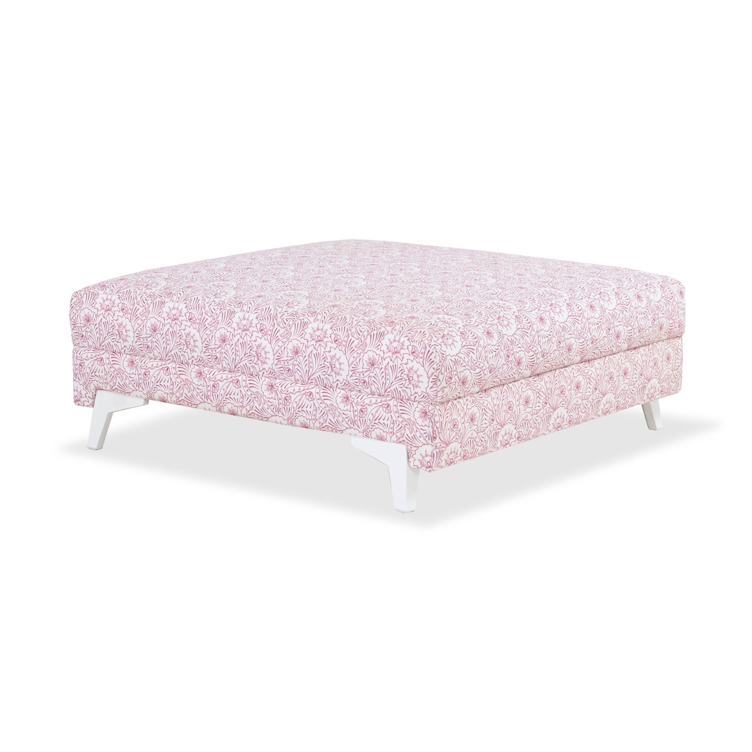 Puff Gino MicrofIbra Estampado Rosa, Perla