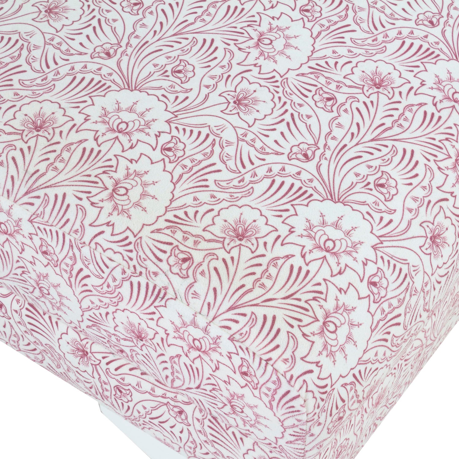 Puff Gino MicrofIbra Estampado Rosa, Perla