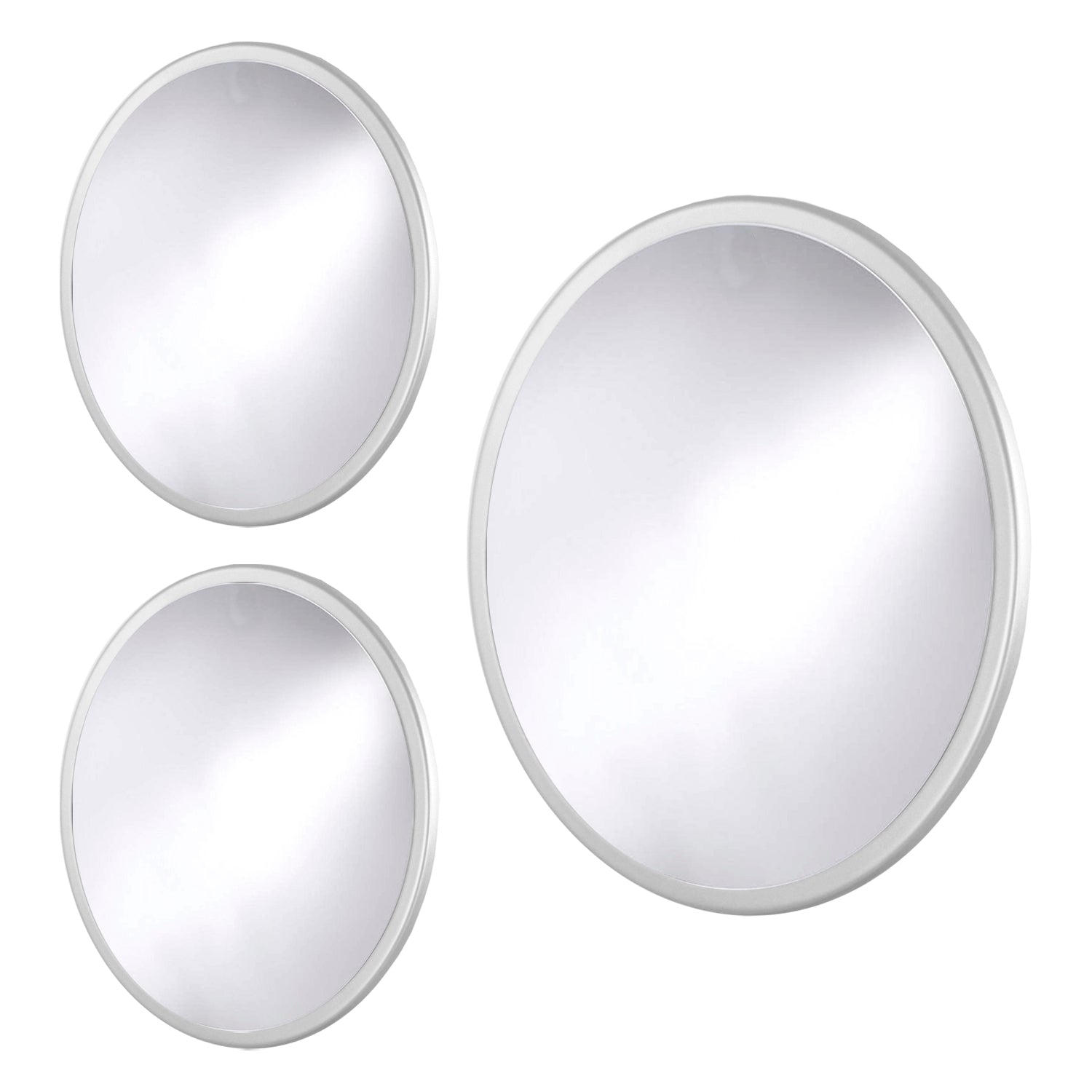 Set X 3 Espejo Rusel Plata Circular
