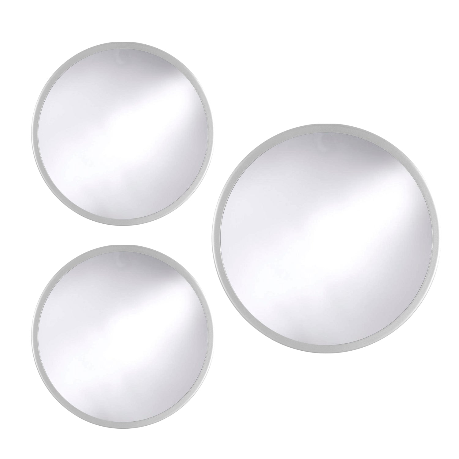 Set X 3 Espejo Rusel Plata Circular