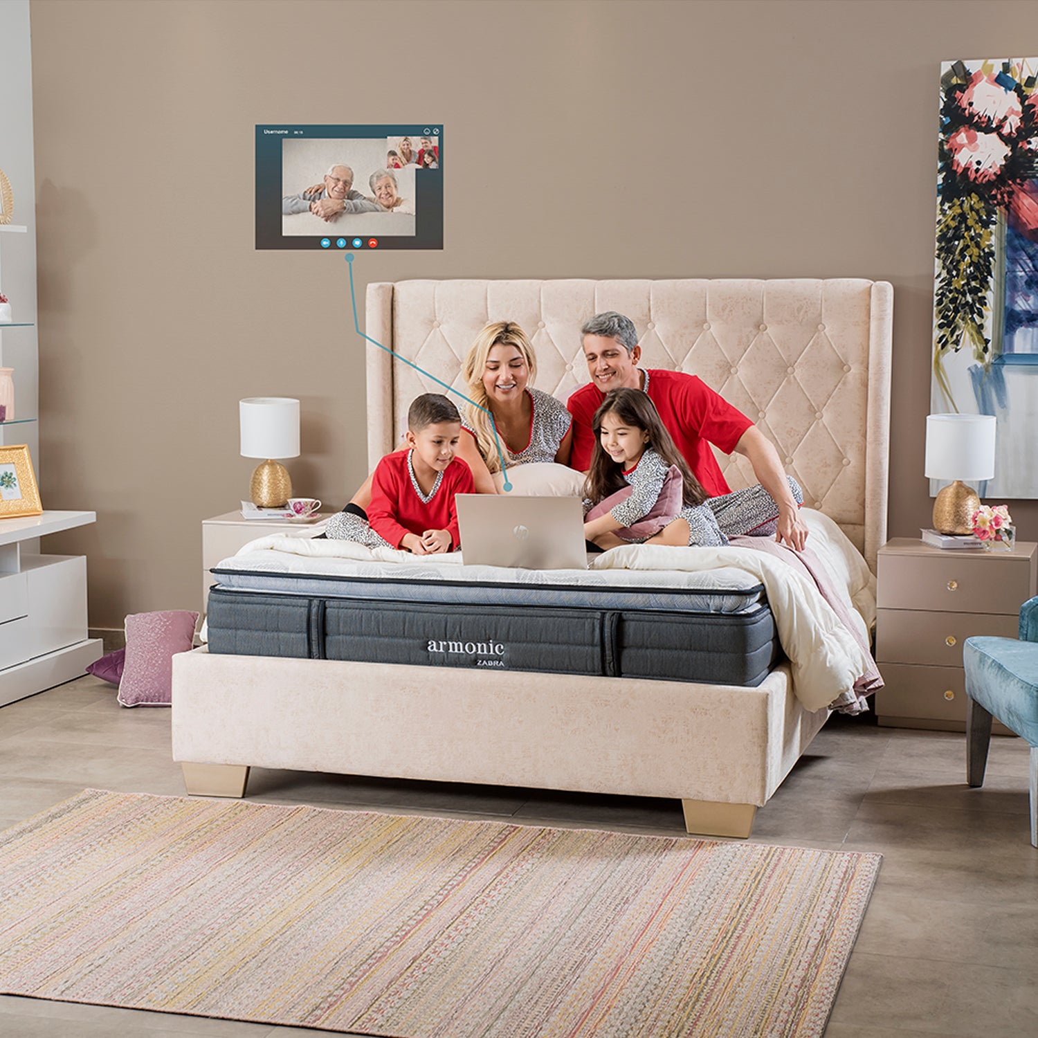 Colchón King Armonic Pilow Top Zabra (Garantía 25 años)