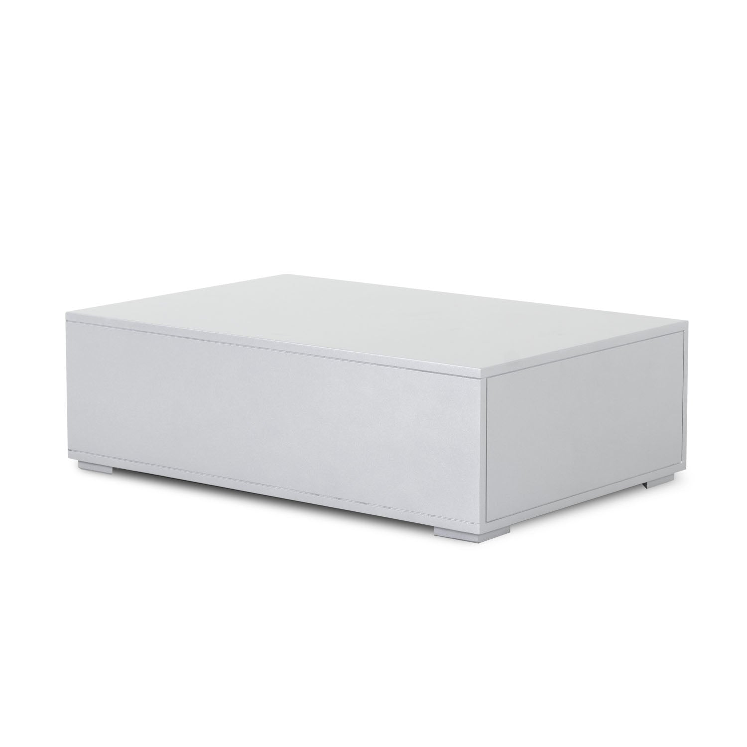 Mesa De Centro Kansas Plata Poliuretano*