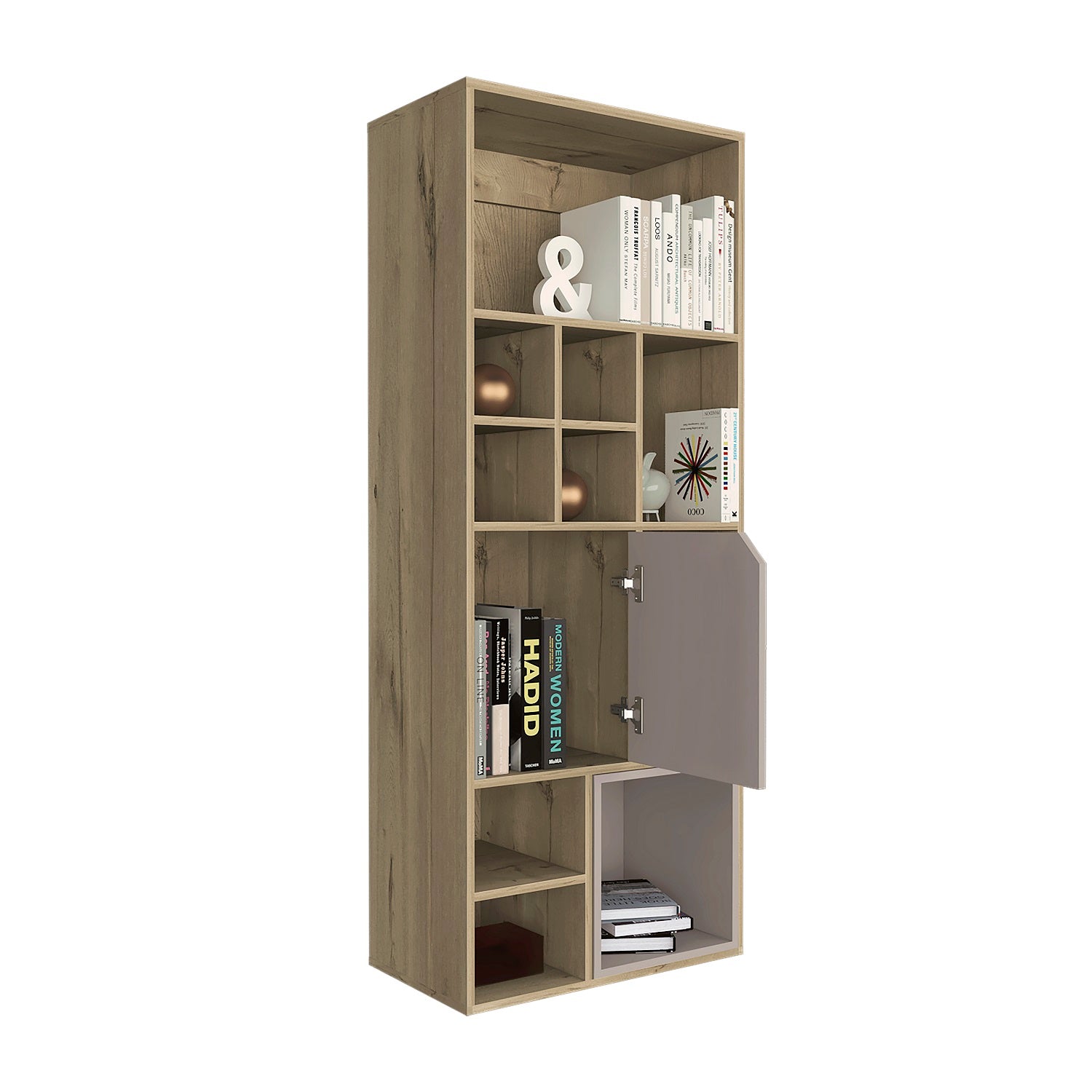 Biblioteca Piero Natural, Taupe 63X159X36