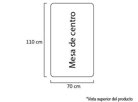 Mesa De Centro Luxury Champaña, Perla Poliuretano