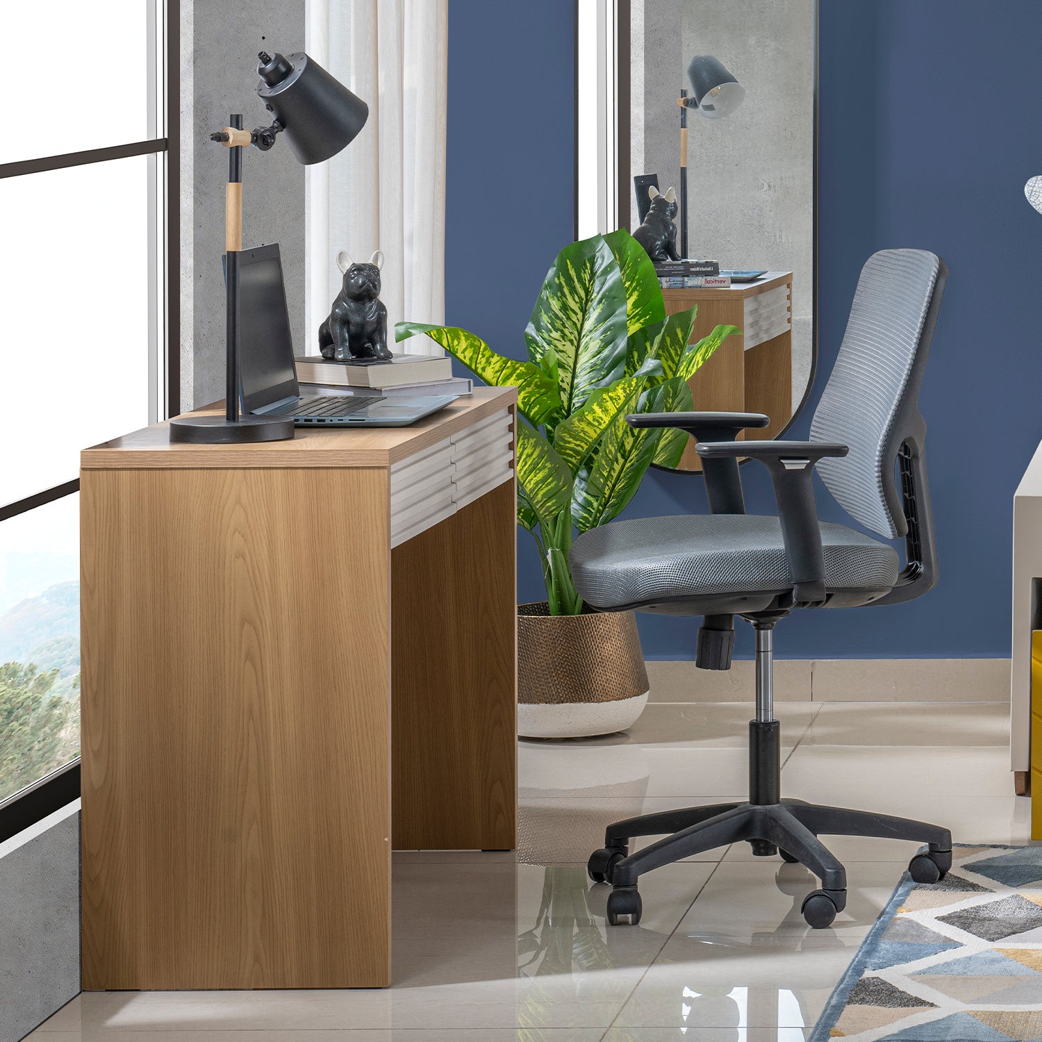 Silla De Escritorio Iker Gris