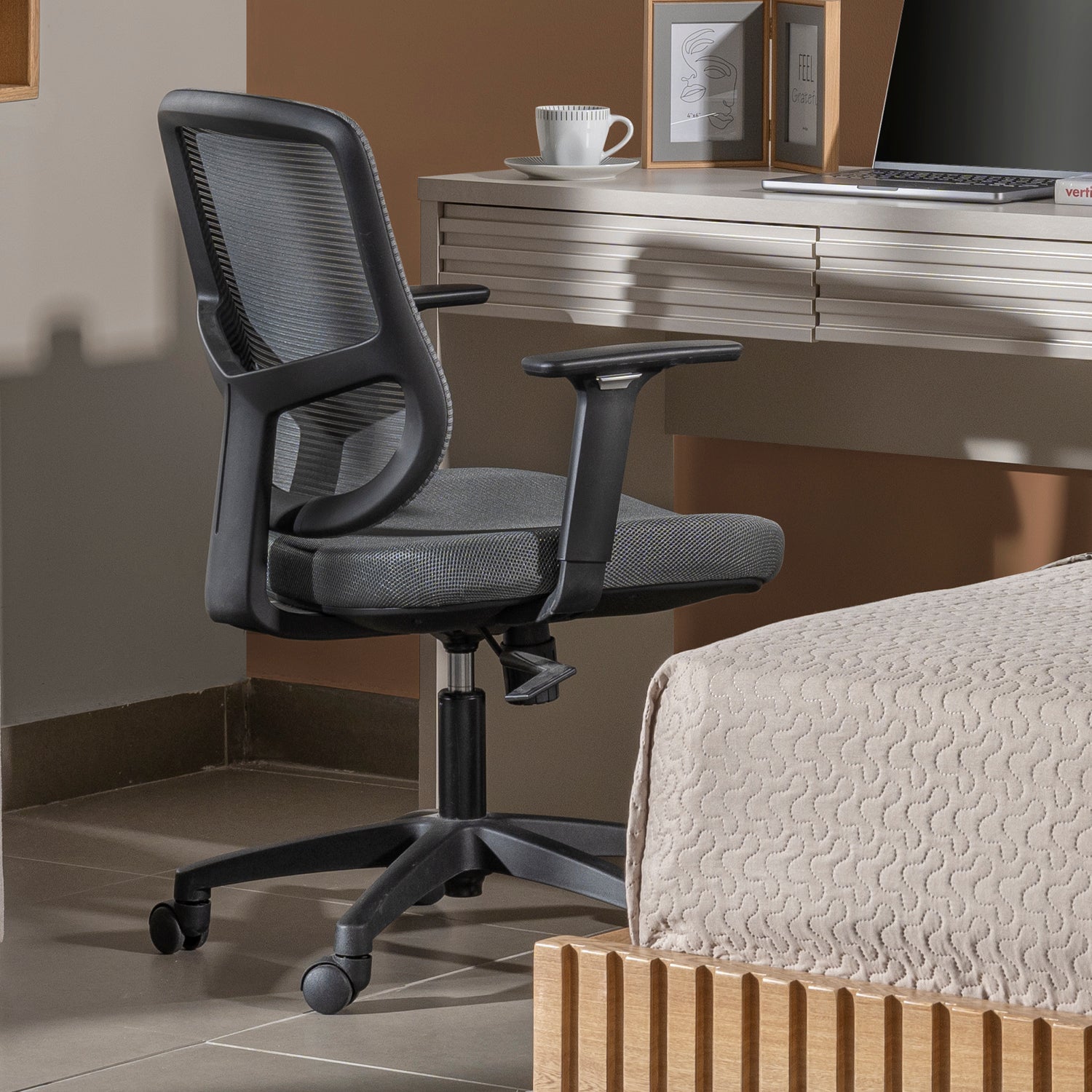 Silla De Escritorio Iker Gris