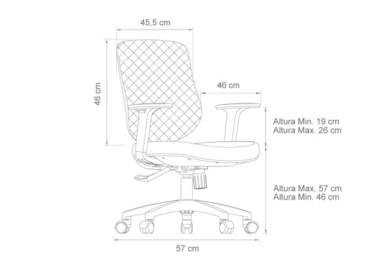 Silla De Escritorio Iker Gris