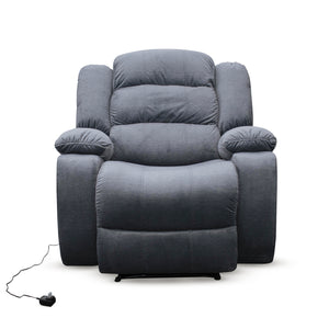 Sillón Reclinable Masajeador Nico Velvet Suprema Gris