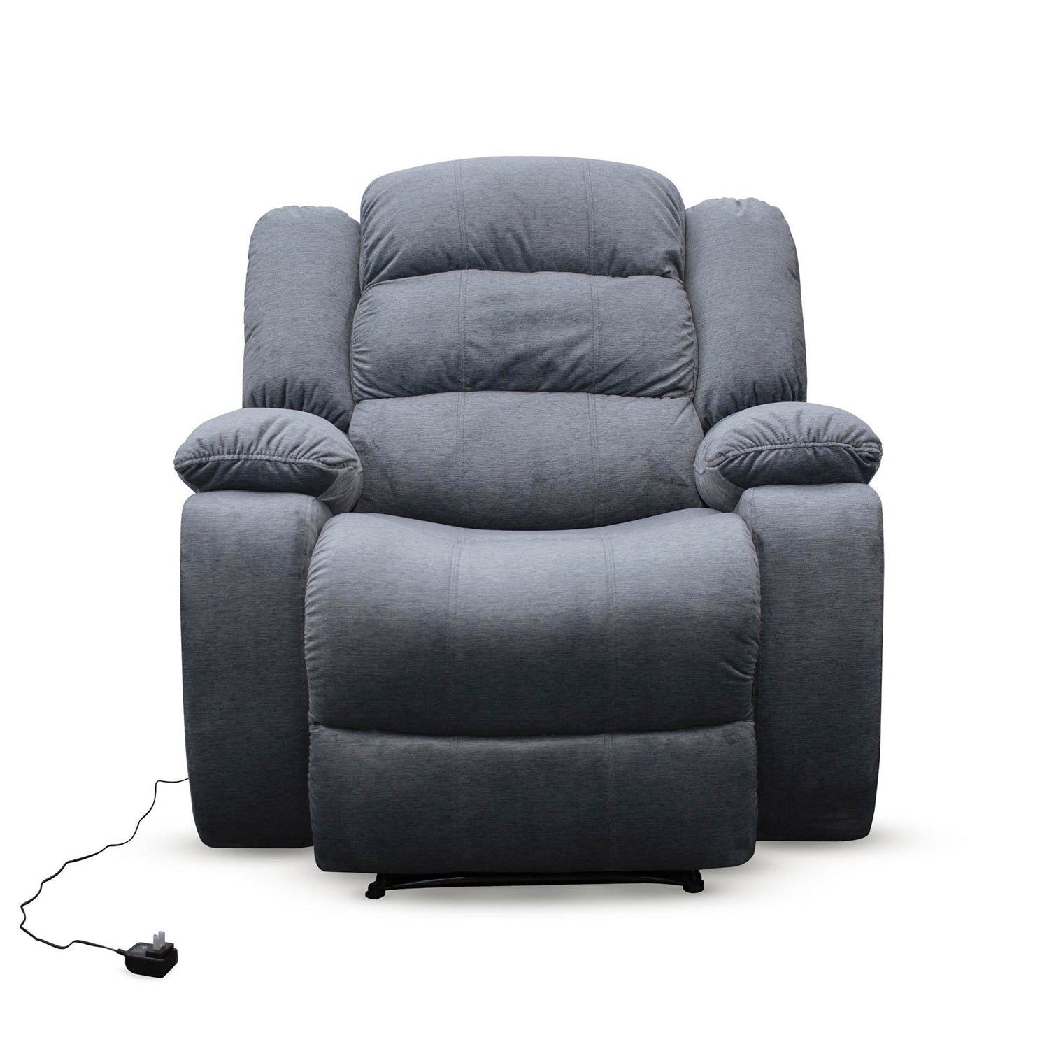 Sillón Reclinable Masajeador Nico Velvet Suprema Gris