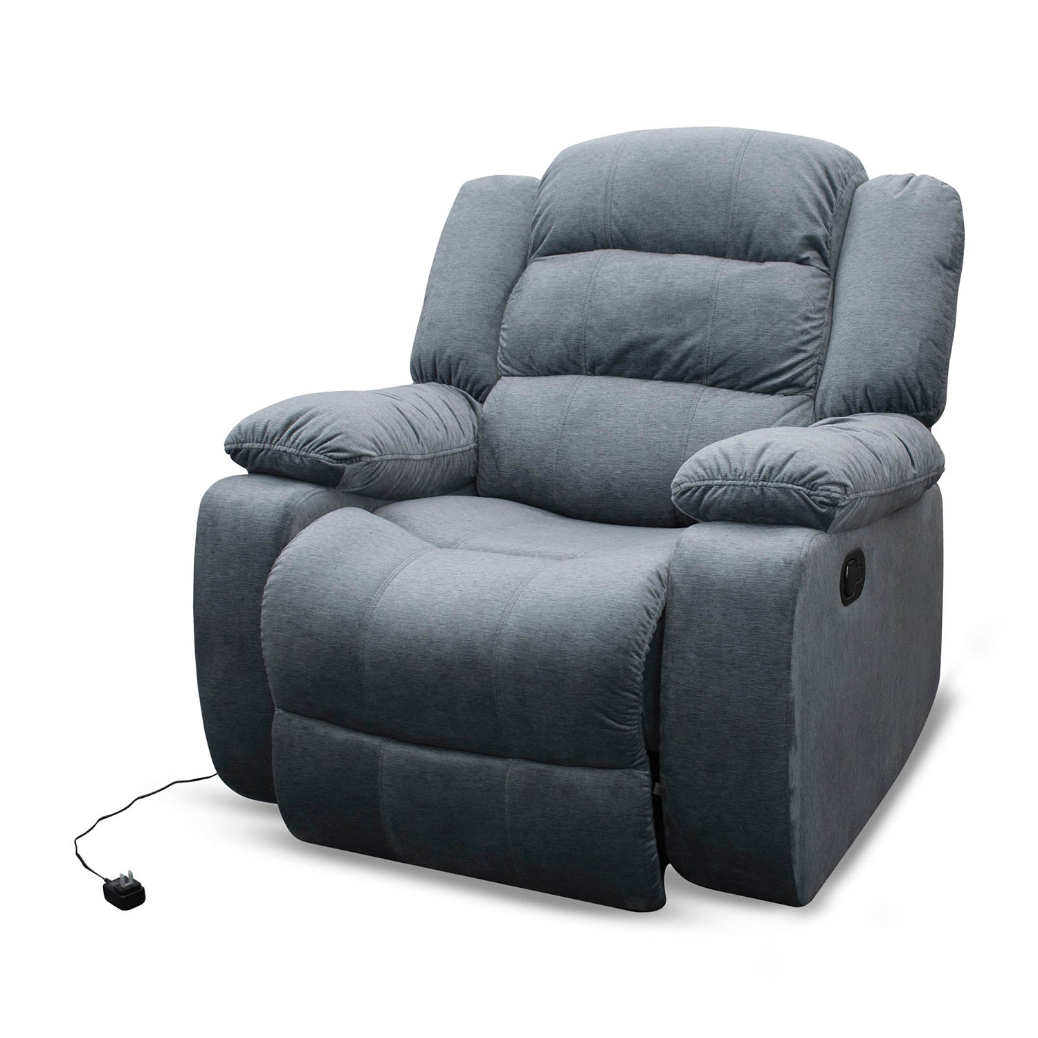 Sillón Reclinable Masajeador Nico Velvet Suprema Gris