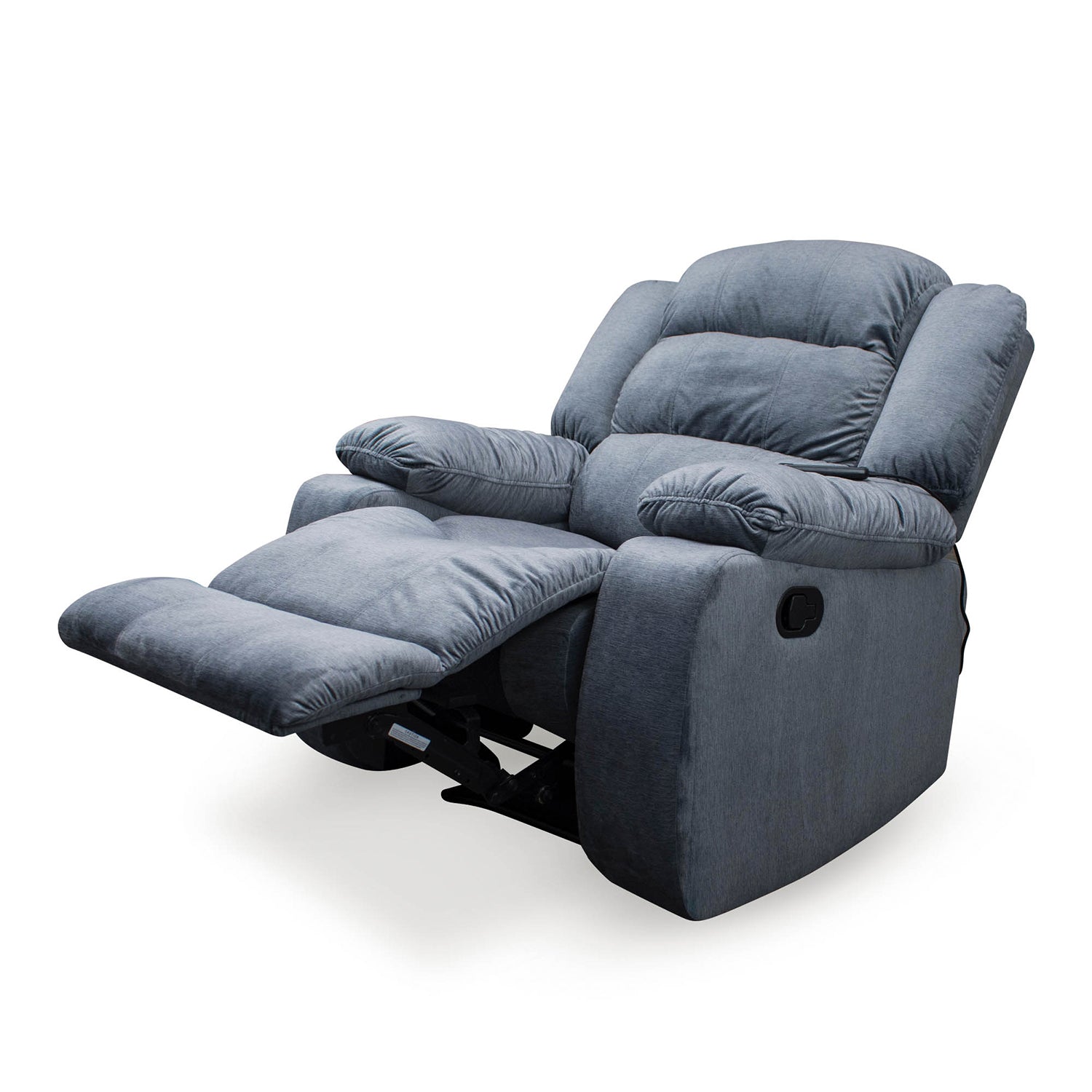 Sillón Reclinable Masajeador Nico Velvet Suprema Gris