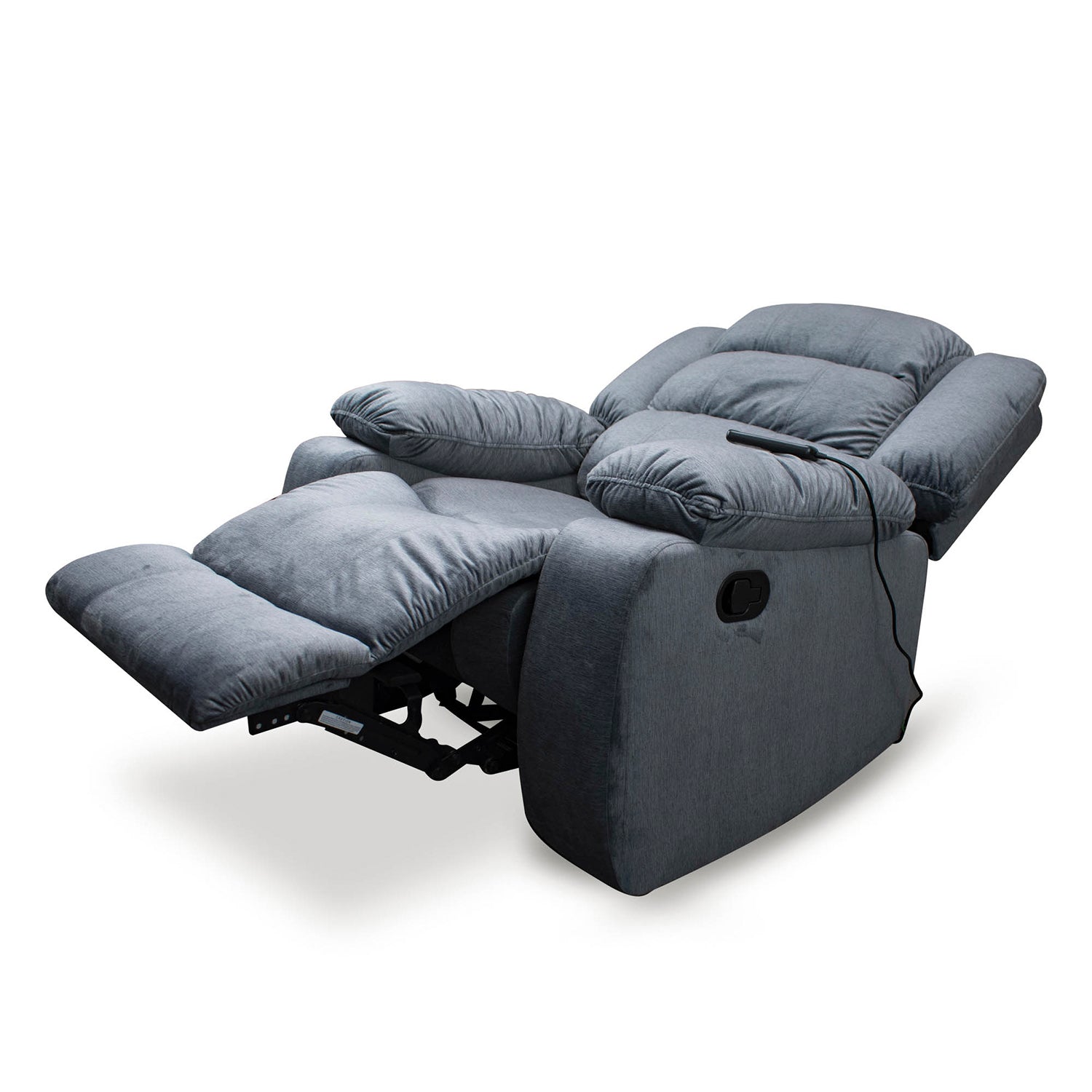 Sillón Reclinable Masajeador Nico Velvet Suprema Gris
