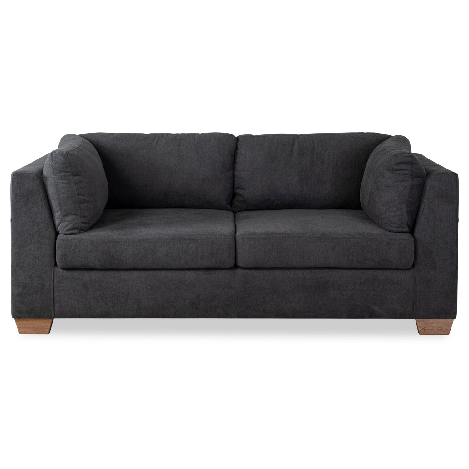 Sofá 2 Puestos Astro Microfibra Kazan Plomo, Natural