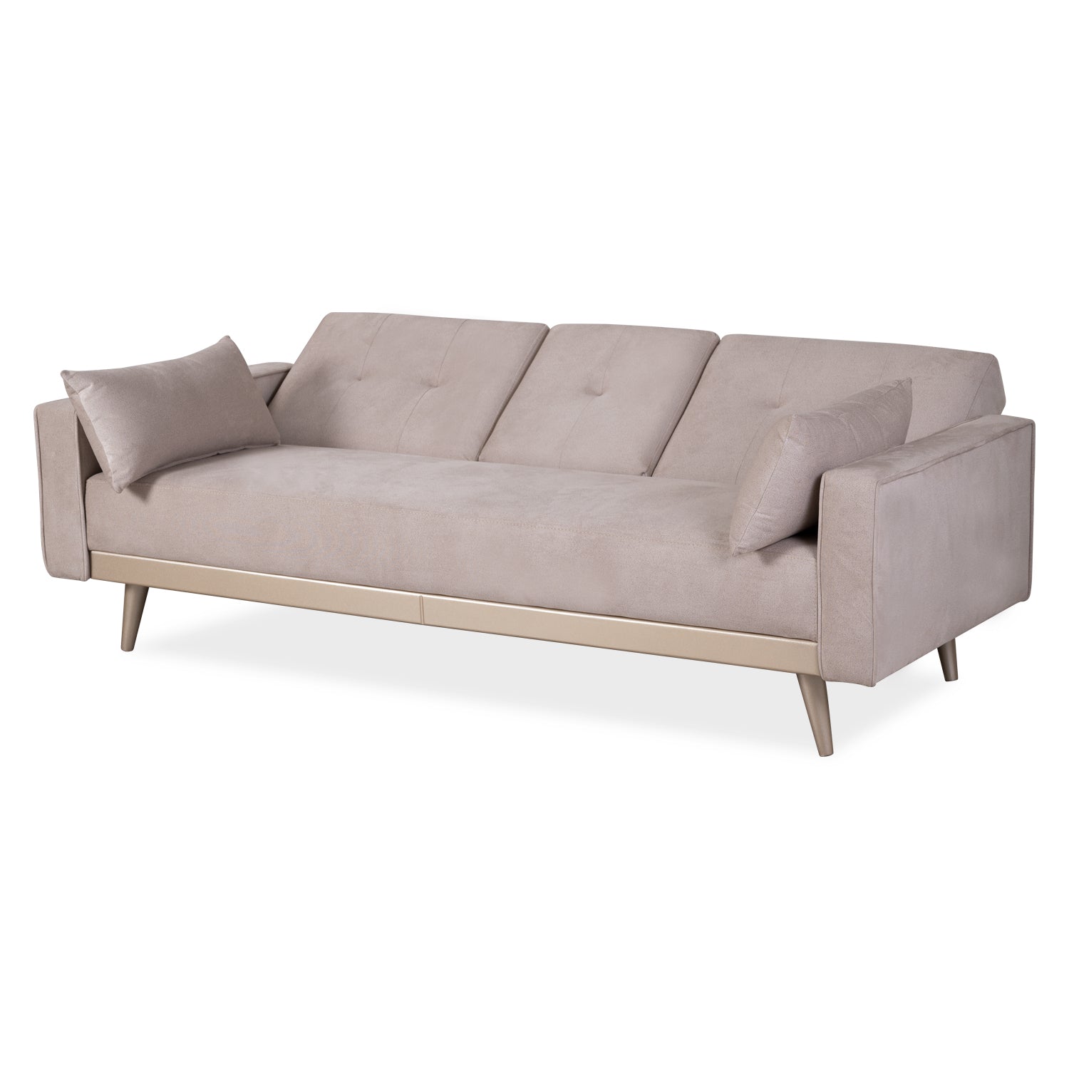 Sofá Cama Nova Velvet Ibiza Crudo, Champaña