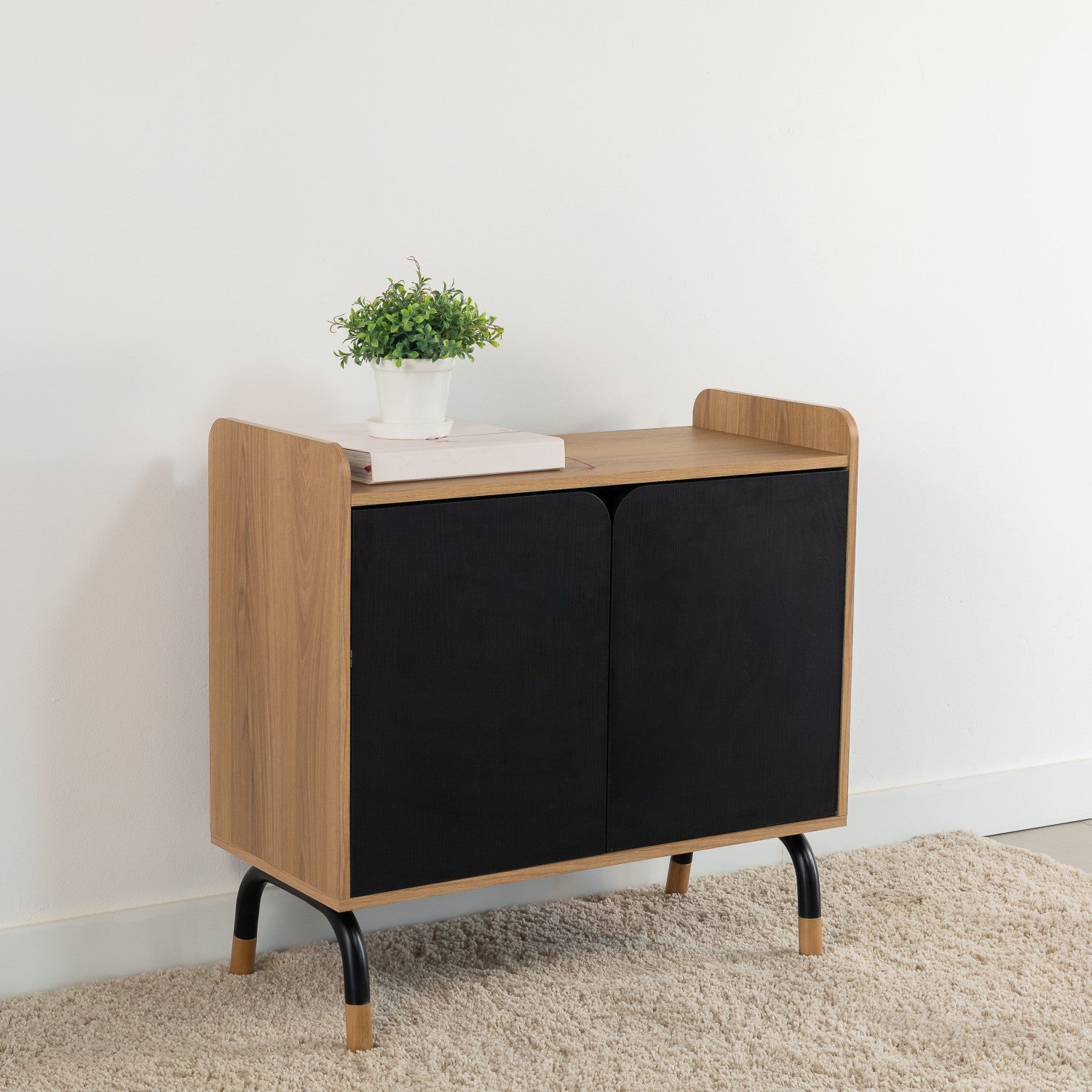 Biblioteca Baja Bilbao 80X78X36 Negro