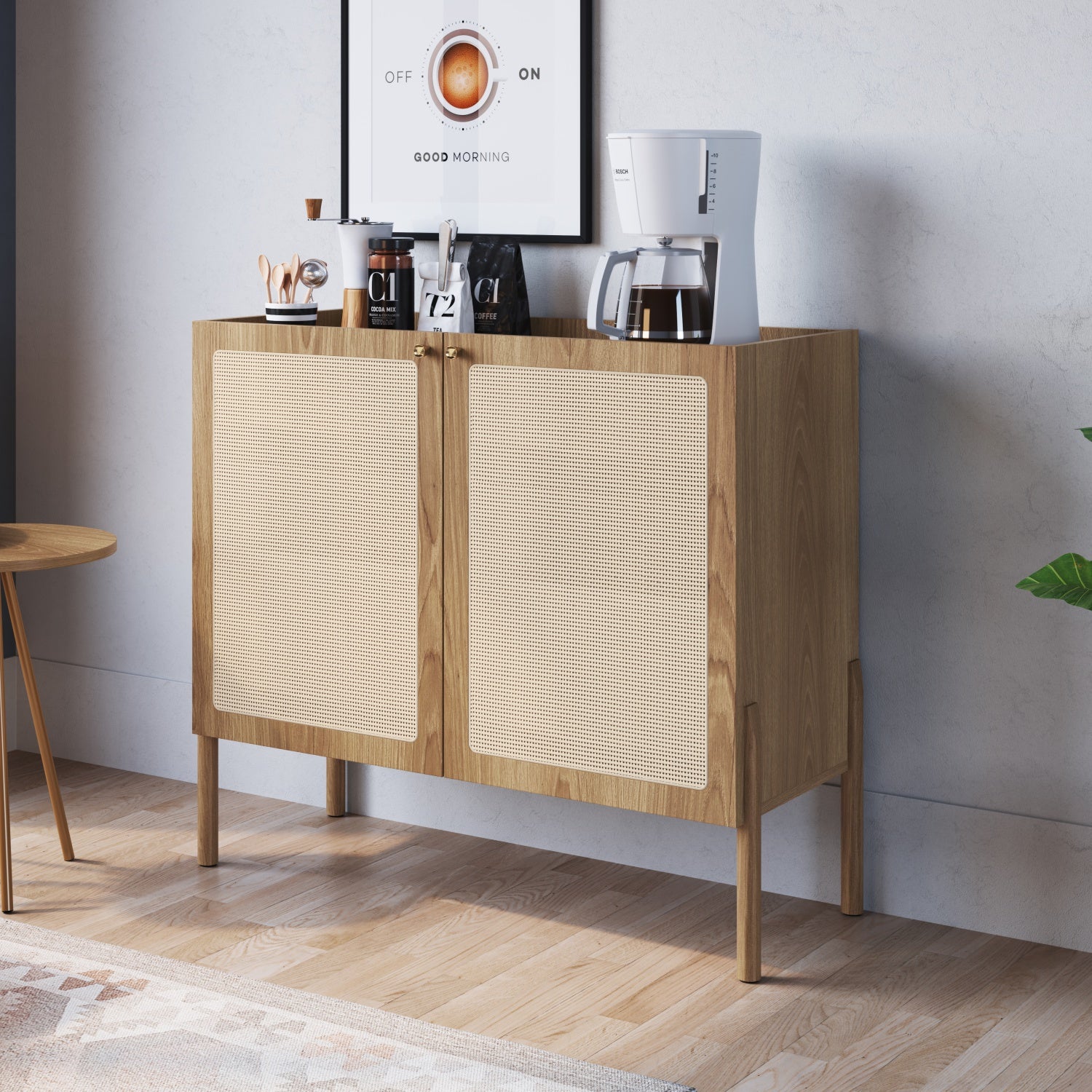 Bifé Santorini 93X81X38 Natural, Tejido