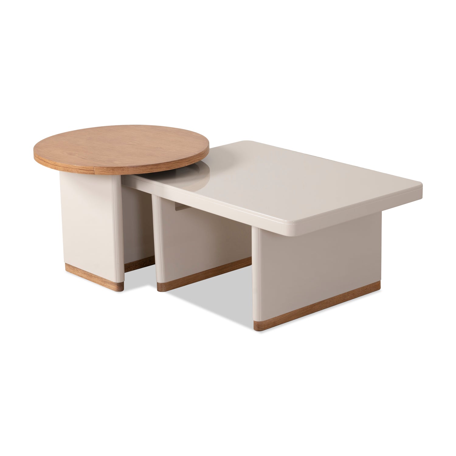 Mesa De Centro Bonn Beige, Natural Circular