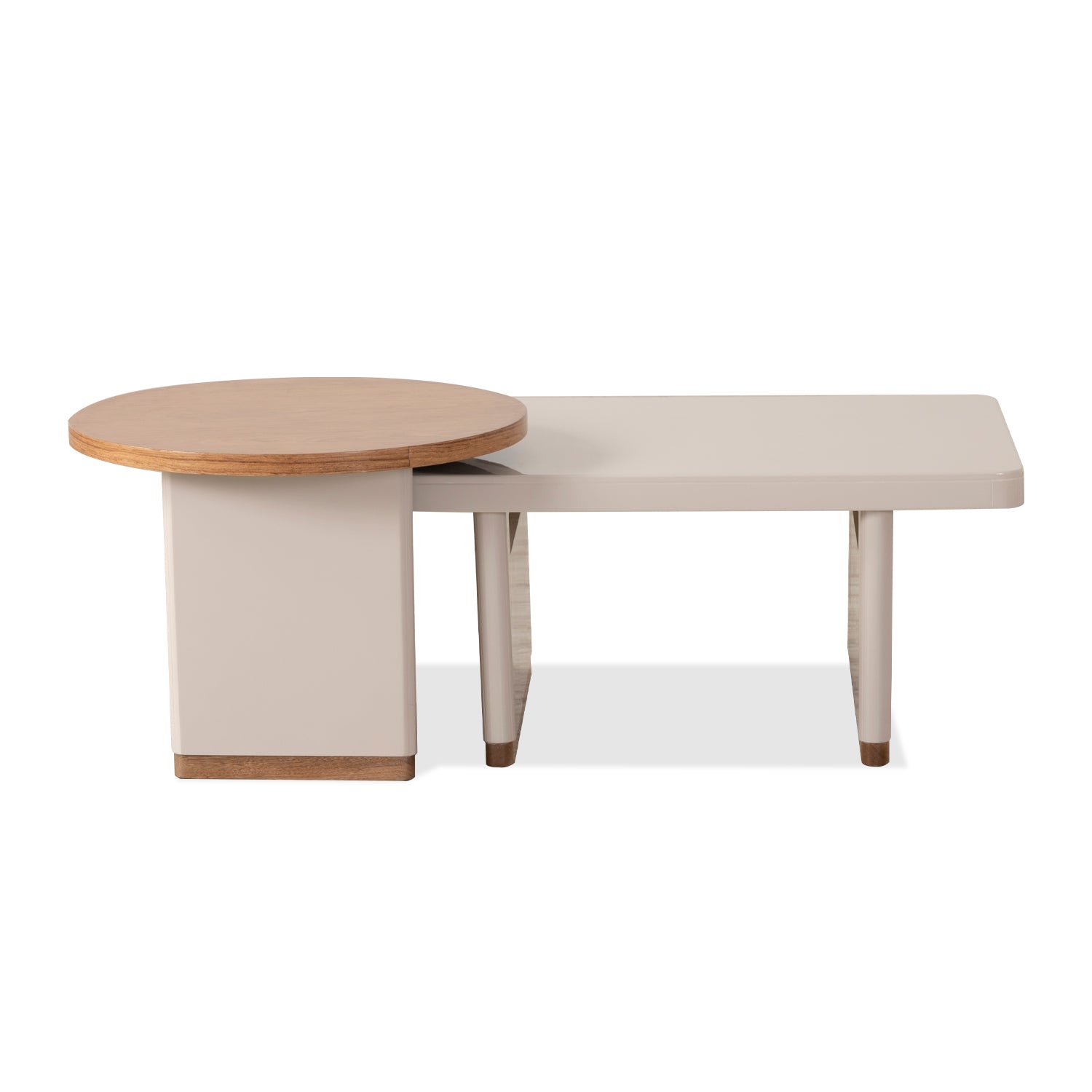 Mesa De Centro Bonn Beige, Natural Circular