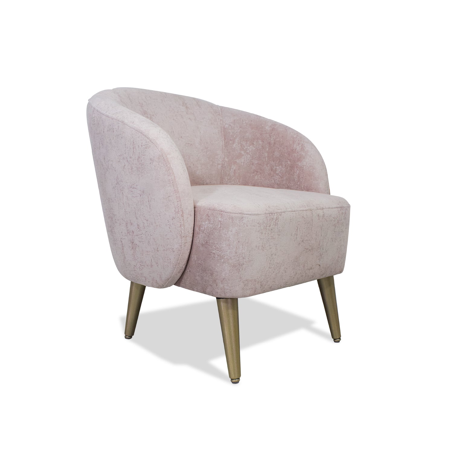Poltrona Colin Velvet Prisma Rosa, Champaña