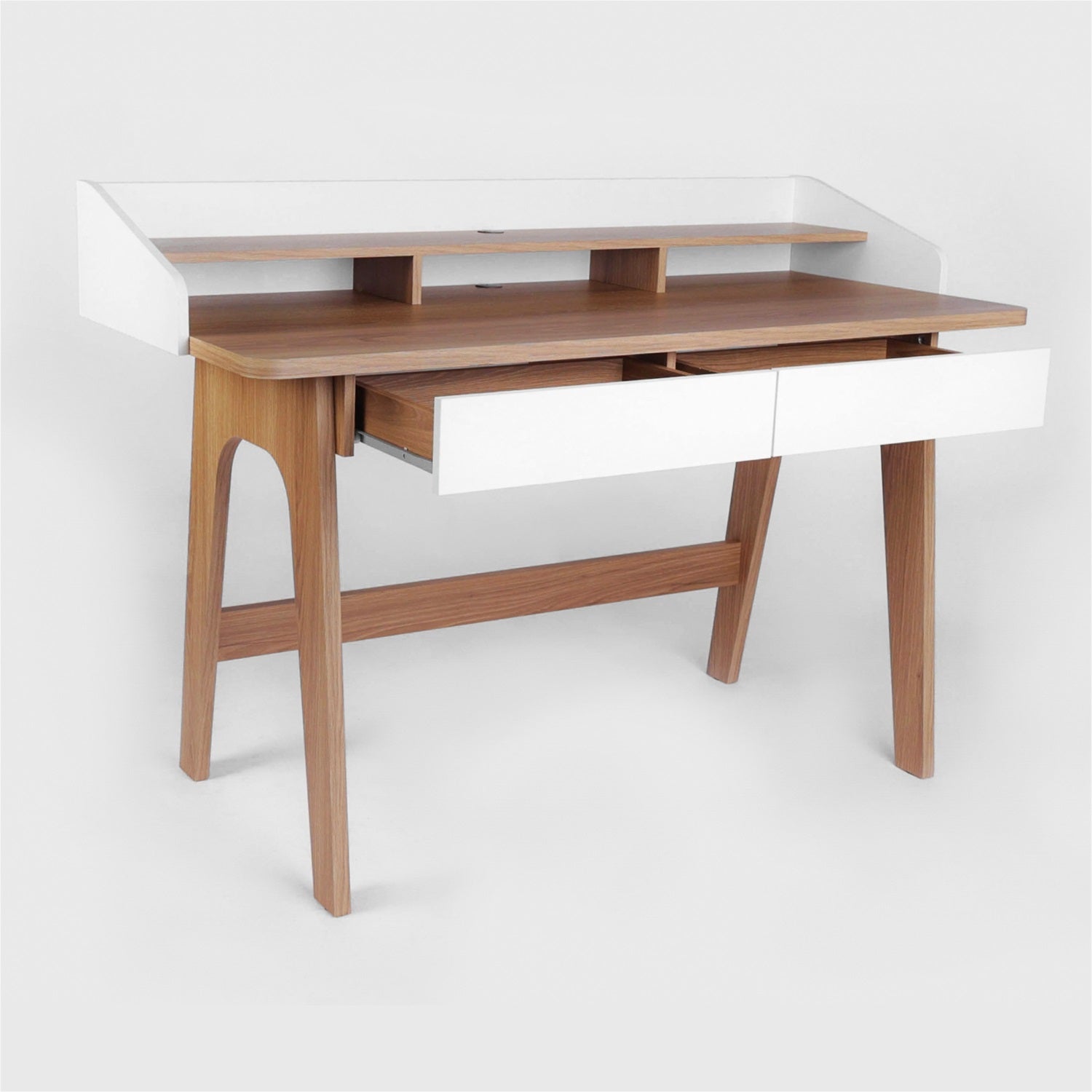 Escritorio Bilbao 139X95X62 Blanco, Natural