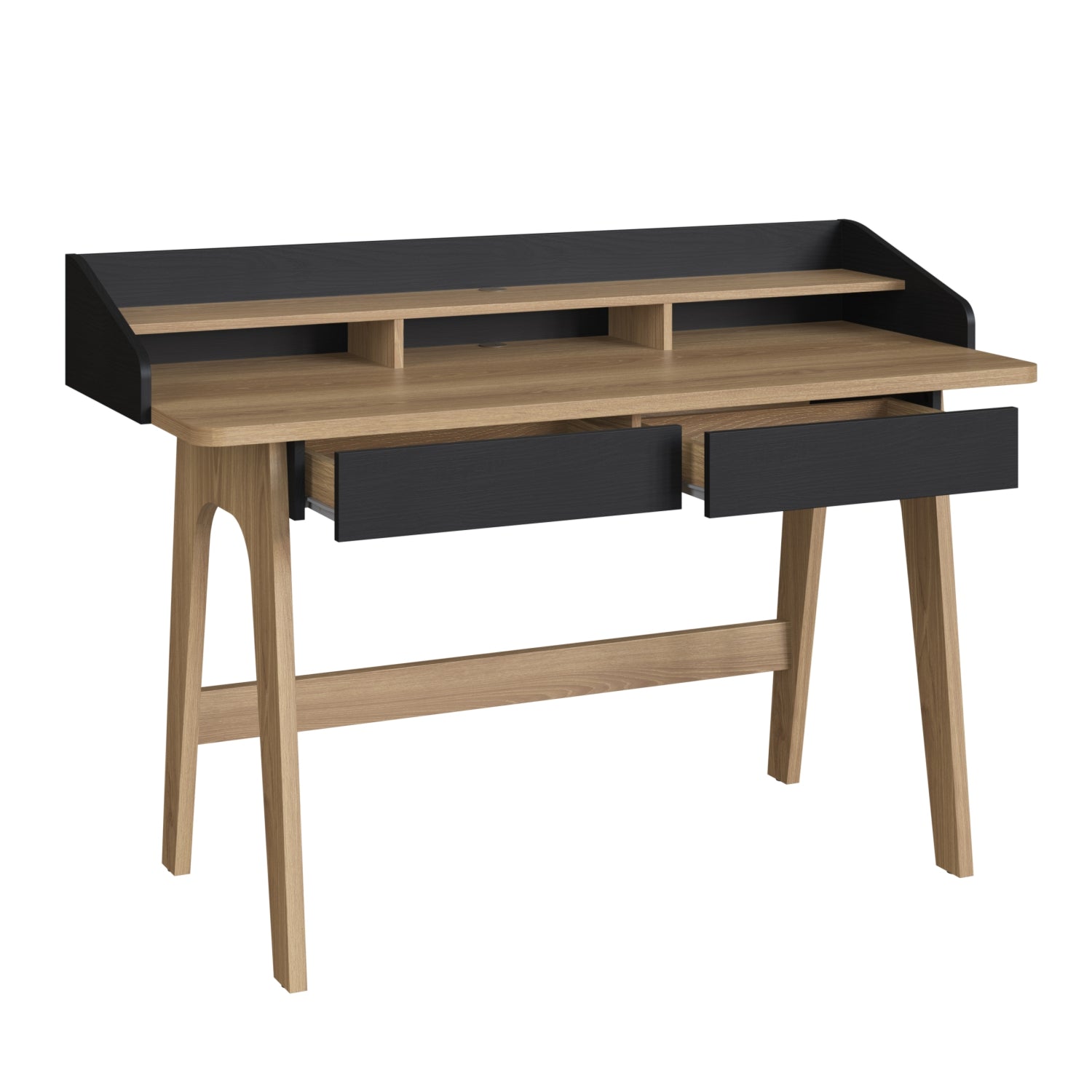 Escritorio Bilbao 139X95X62 Negro, Natural