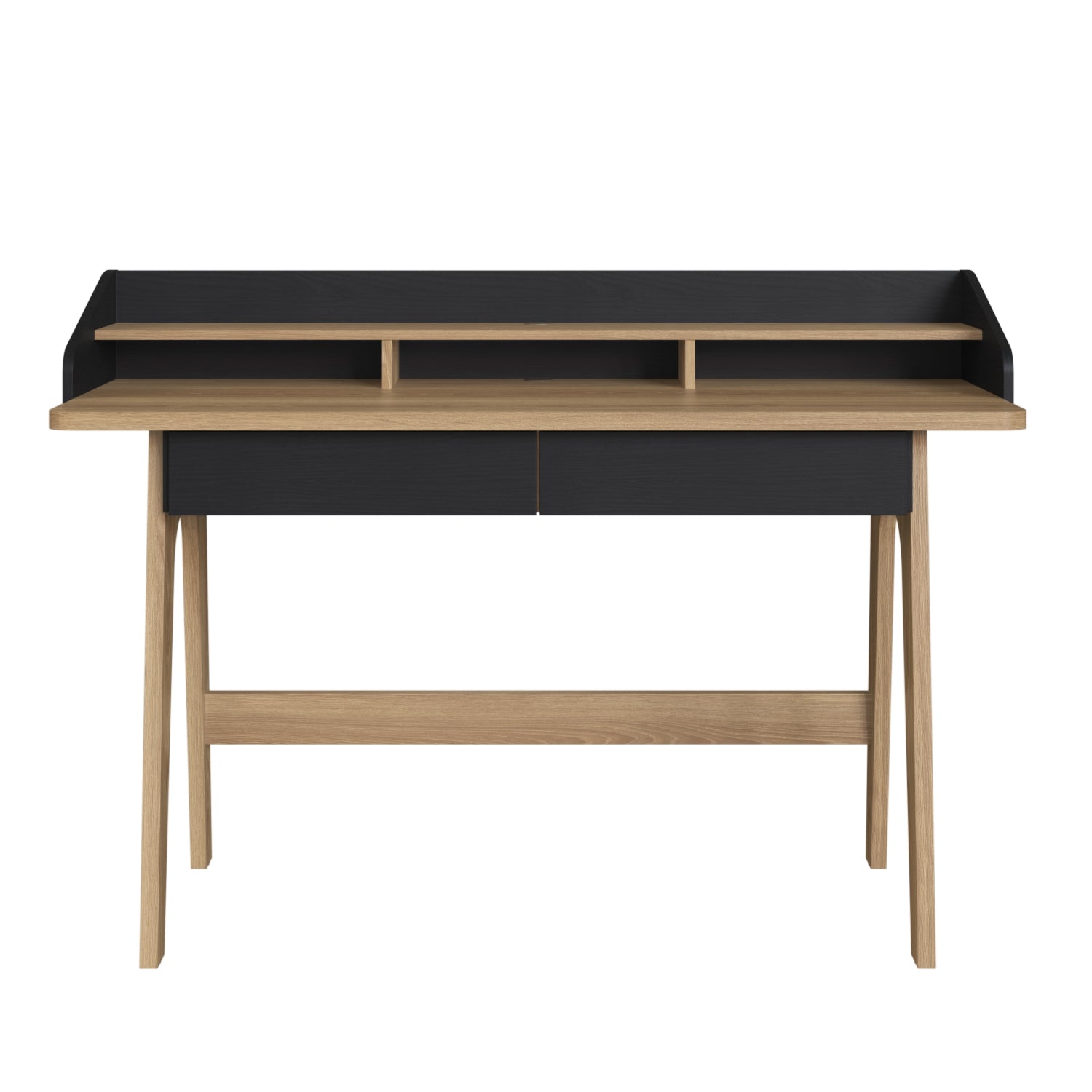 Escritorio Bilbao 139X95X62 Negro, Natural