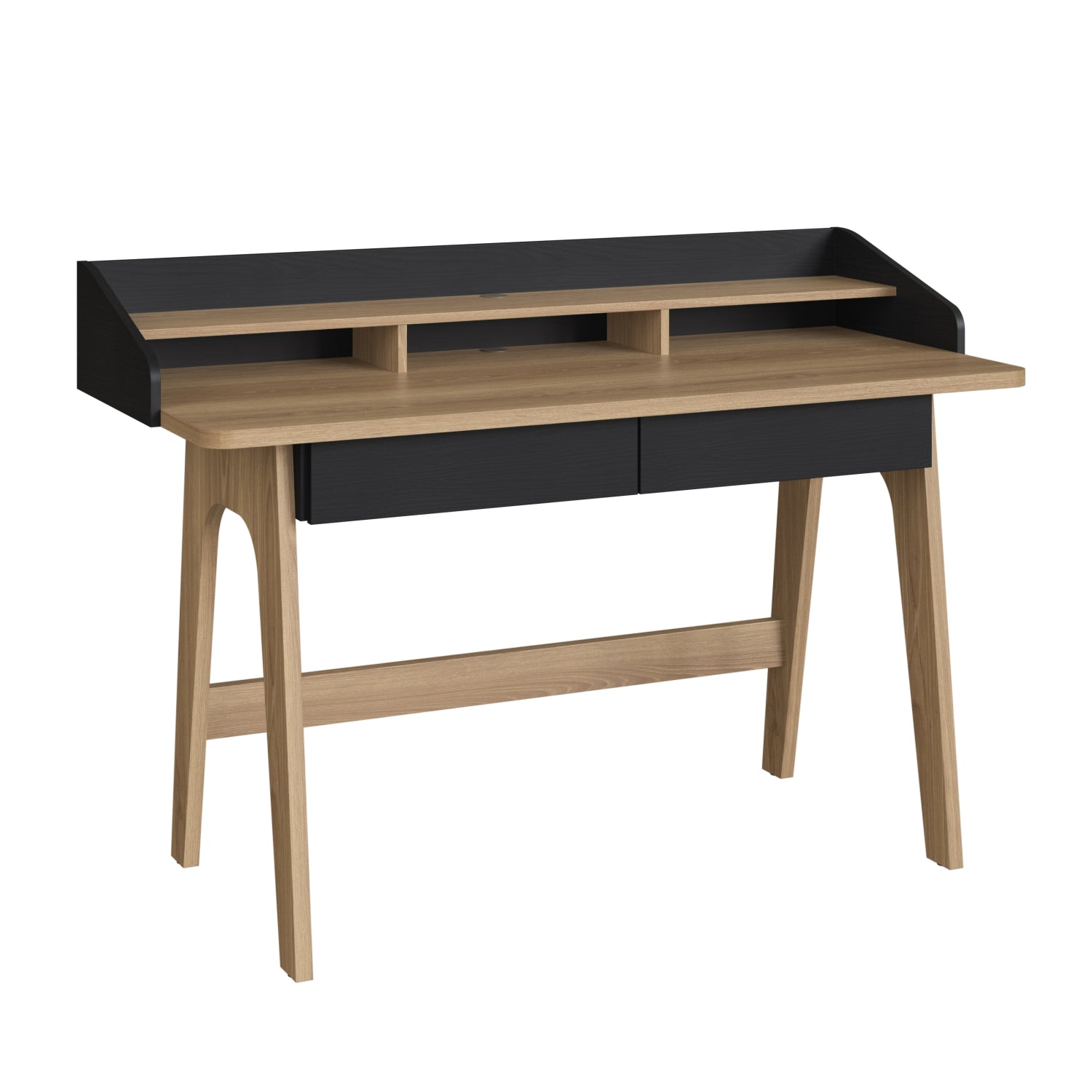 Escritorio Bilbao 139X95X62 Negro, Natural