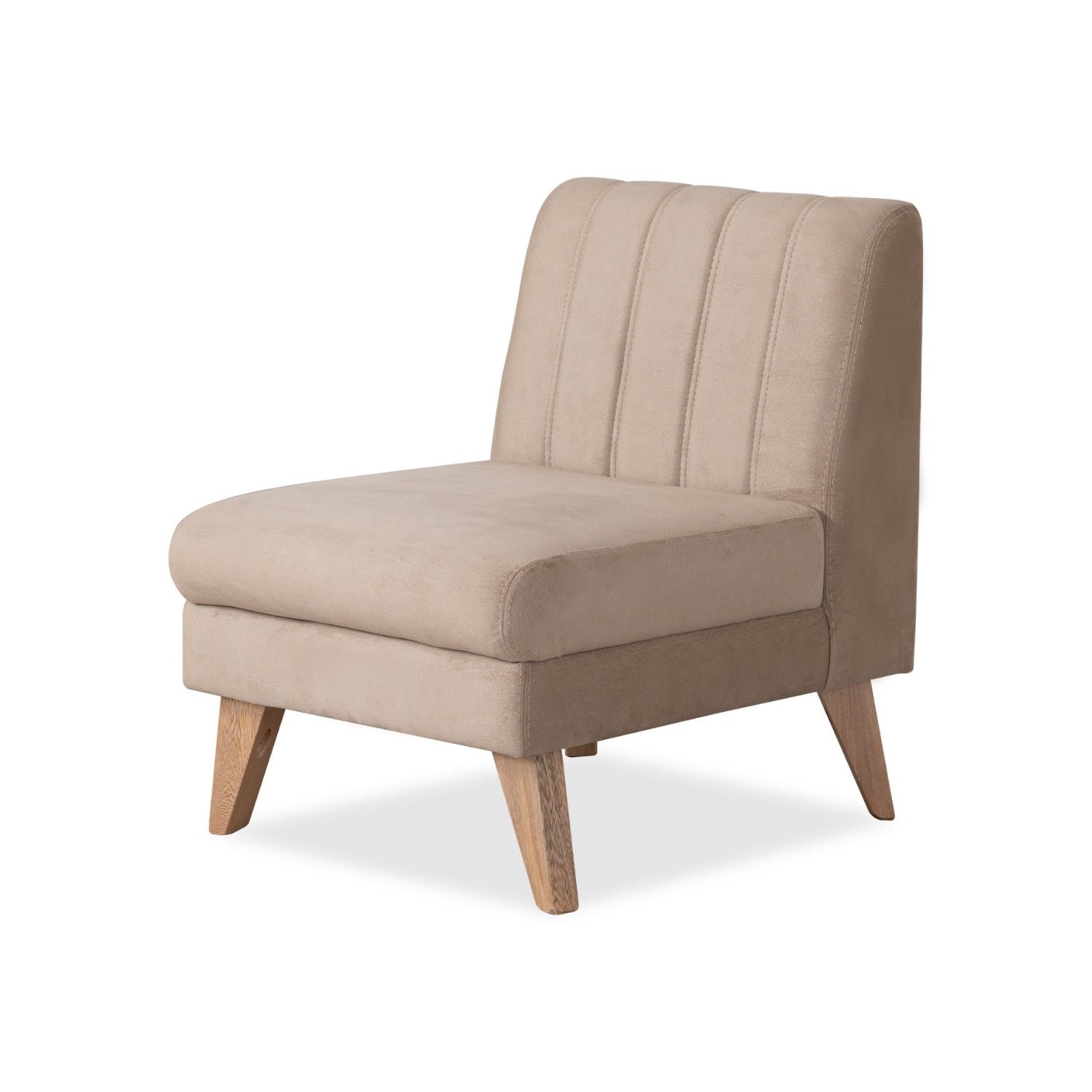 Poltrona Lugo Microfibra Malaya Beige, Natural
