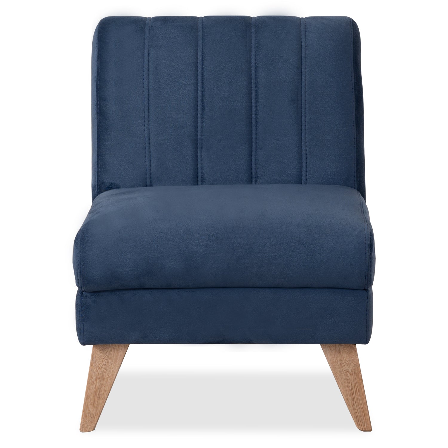 Poltrona Lugo Microfibra Malaya Azul, Natural