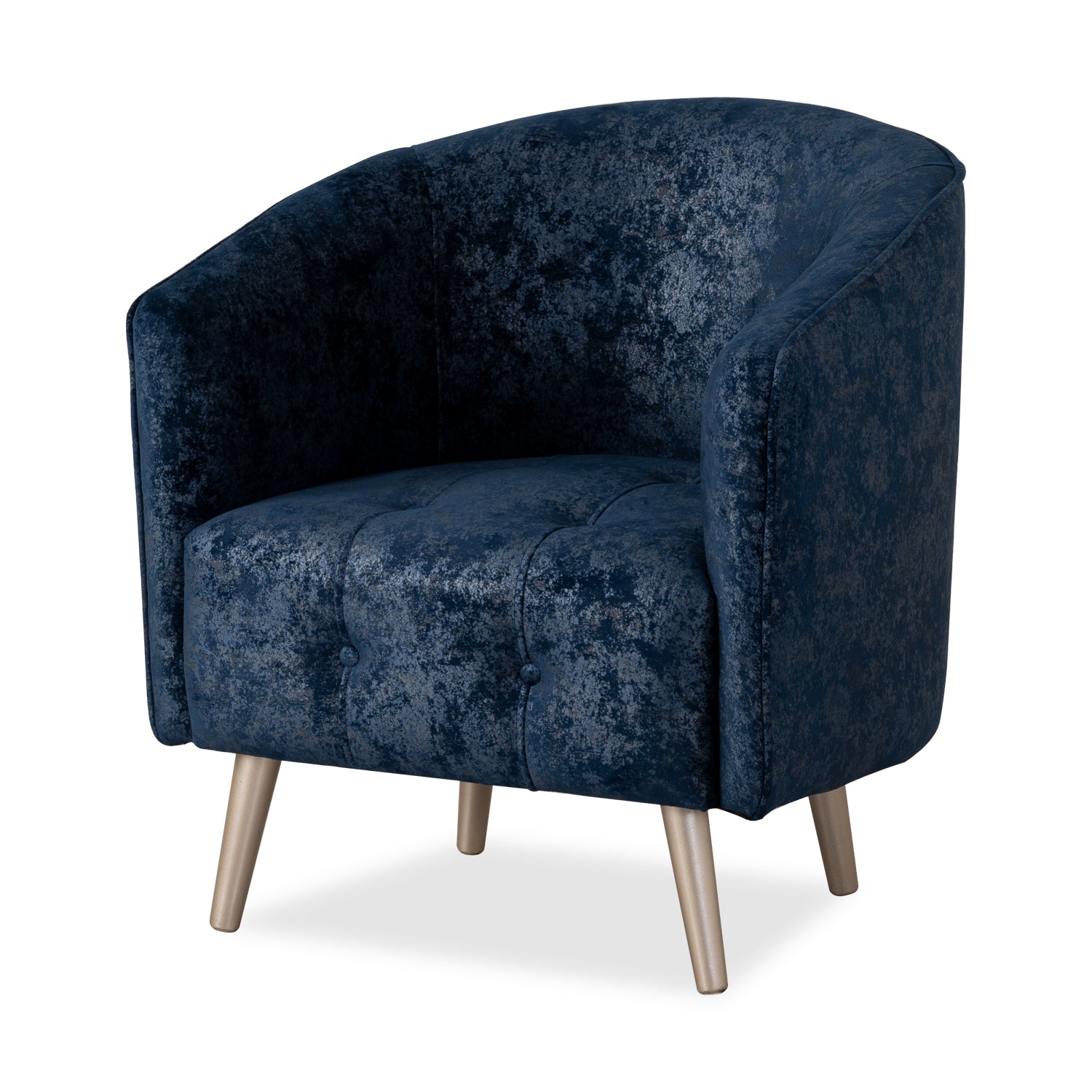 Poltrona Celeste Velvet Bouquet Azul, Champaña