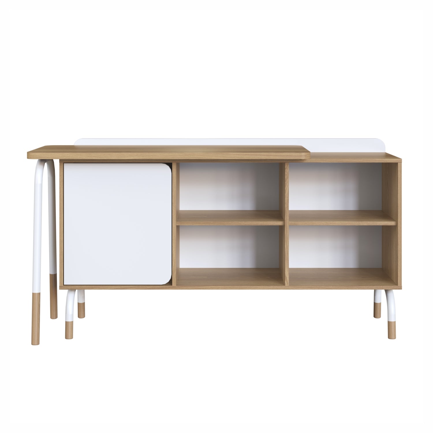 Escritorio Bilbao 148X78X47 Blanco, Natural