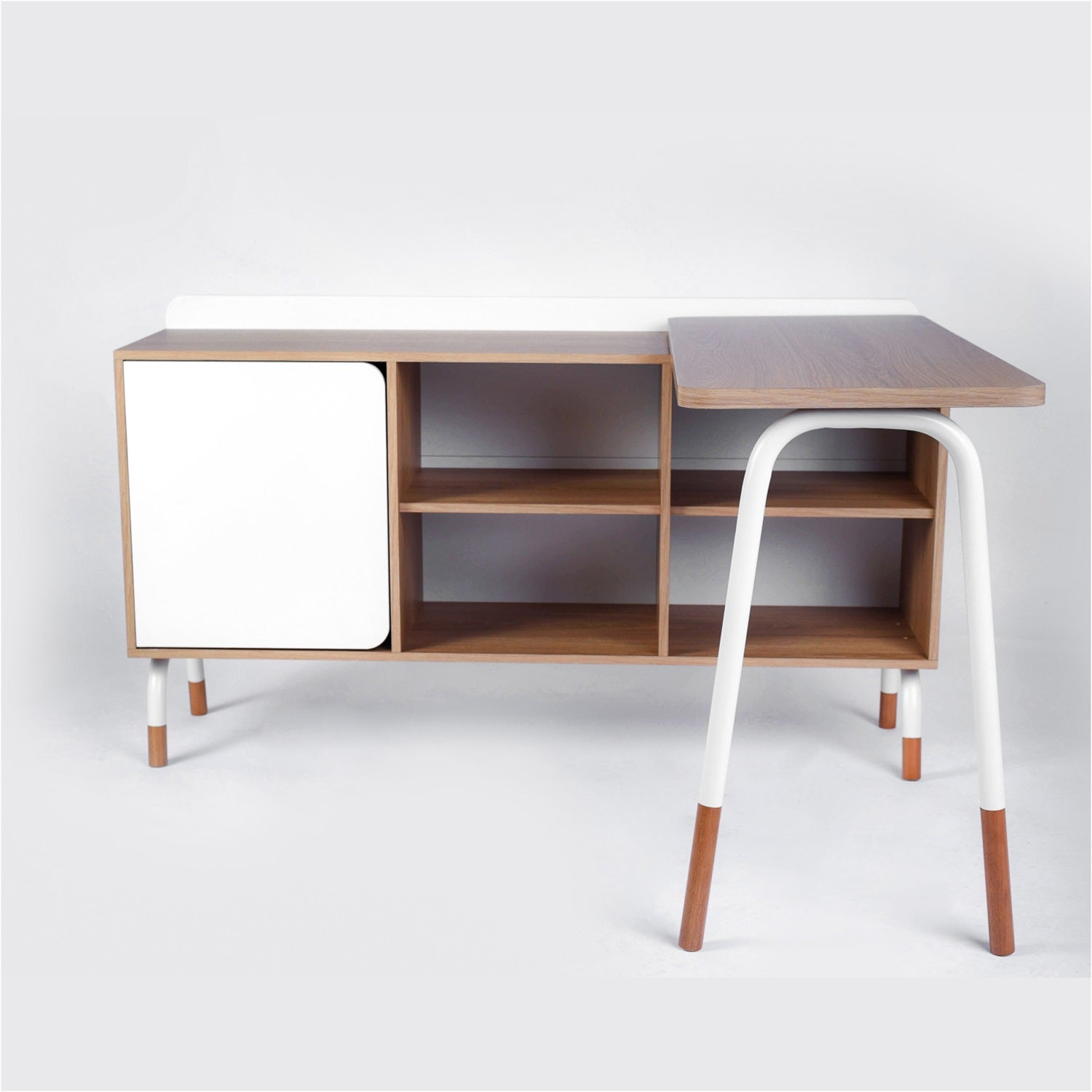 Escritorio Bilbao 148X78X47 Blanco, Natural