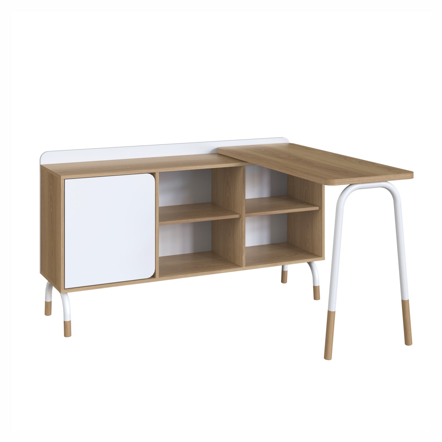 Escritorio Bilbao 148X78X47 Blanco, Natural