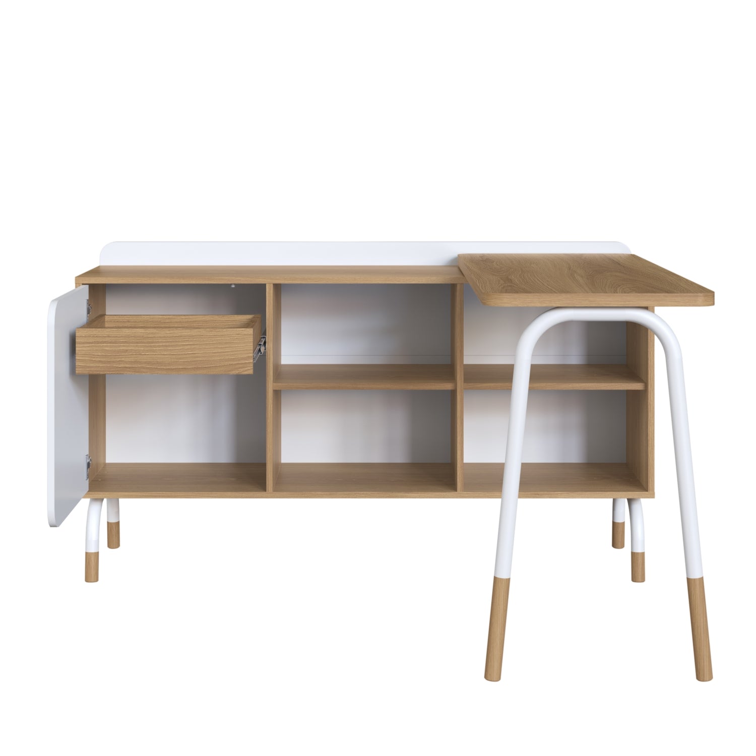 Escritorio Bilbao 148X78X47 Blanco, Natural