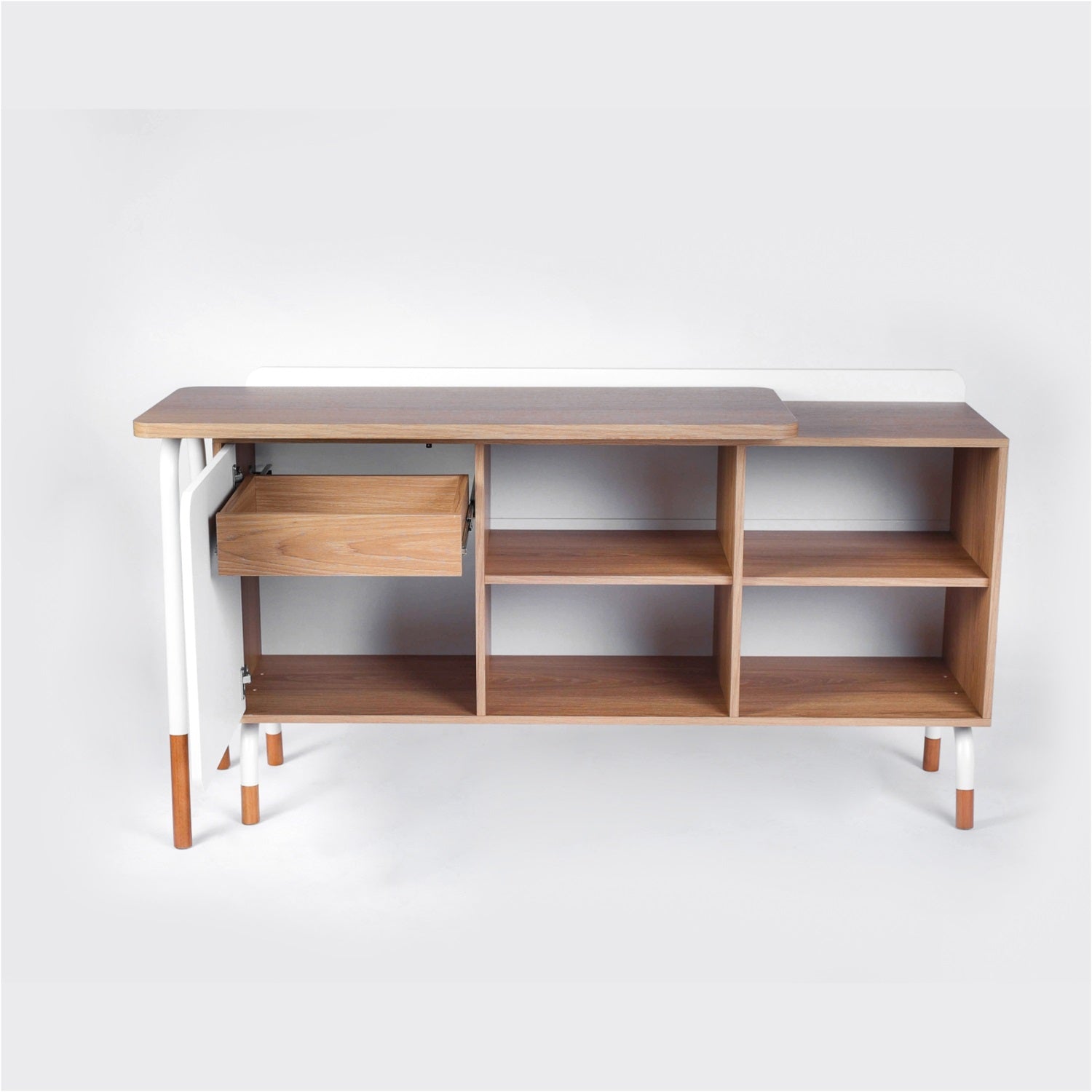 Escritorio Bilbao 148X78X47 Blanco, Natural