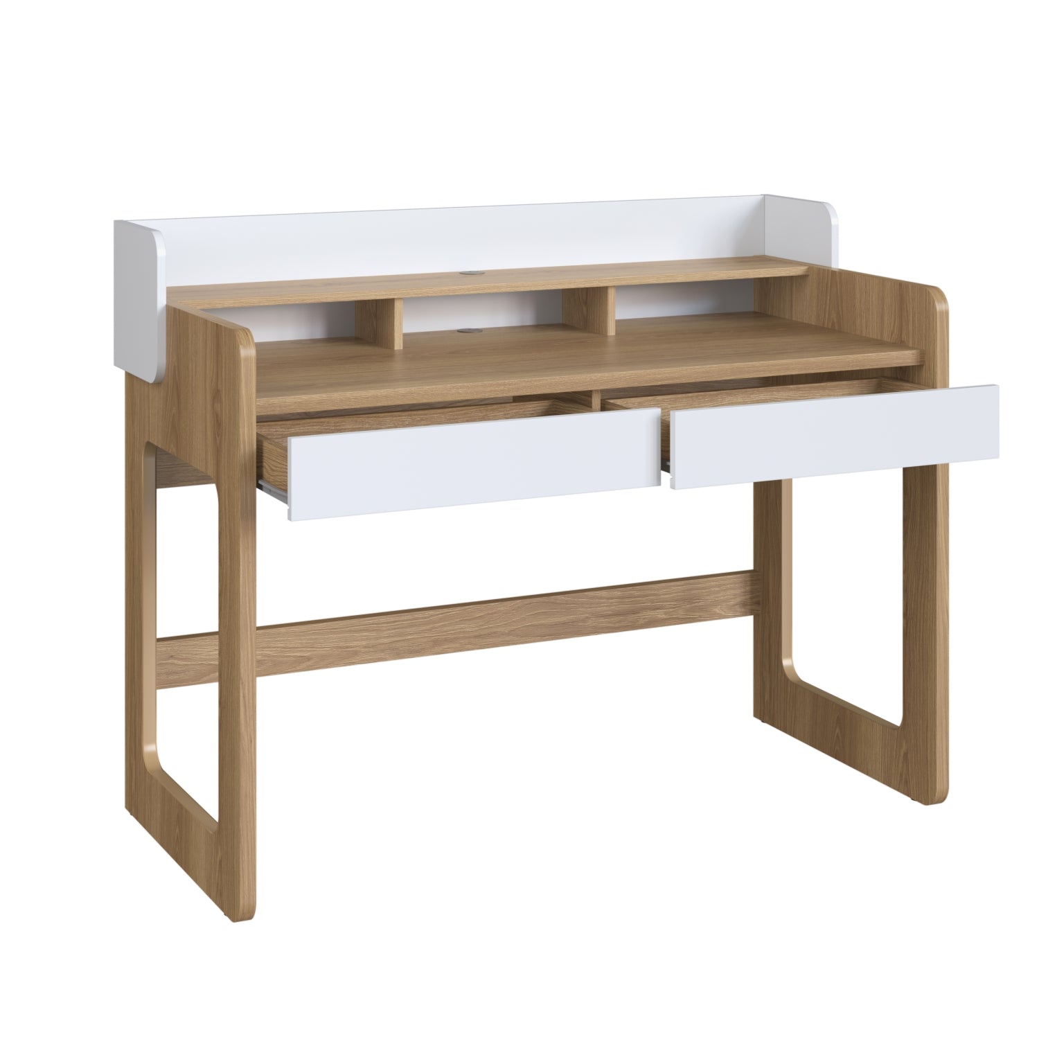 Escritorio Bilbao 128X99X61 Blanco, Natural