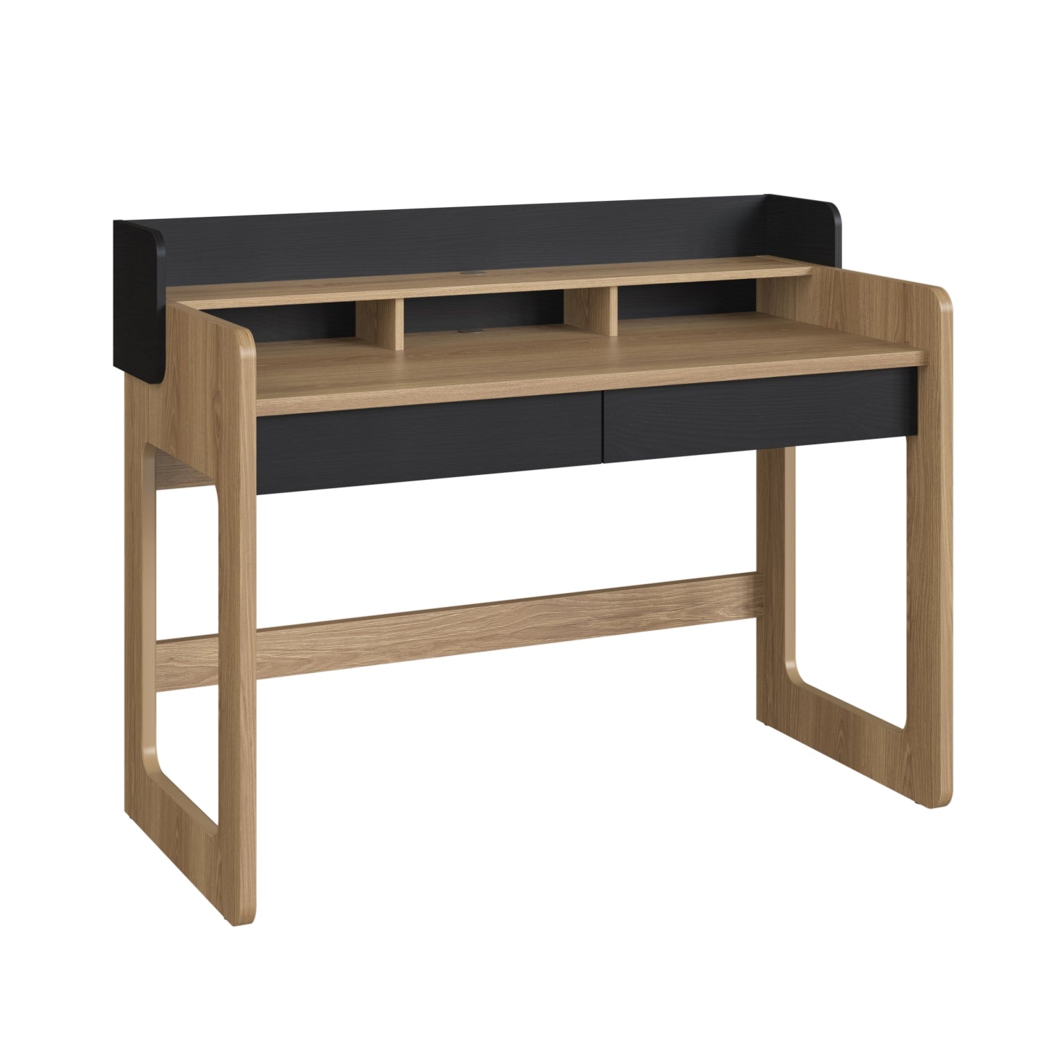 Escritorio Bilbao 128X99X61 Negro, Natural