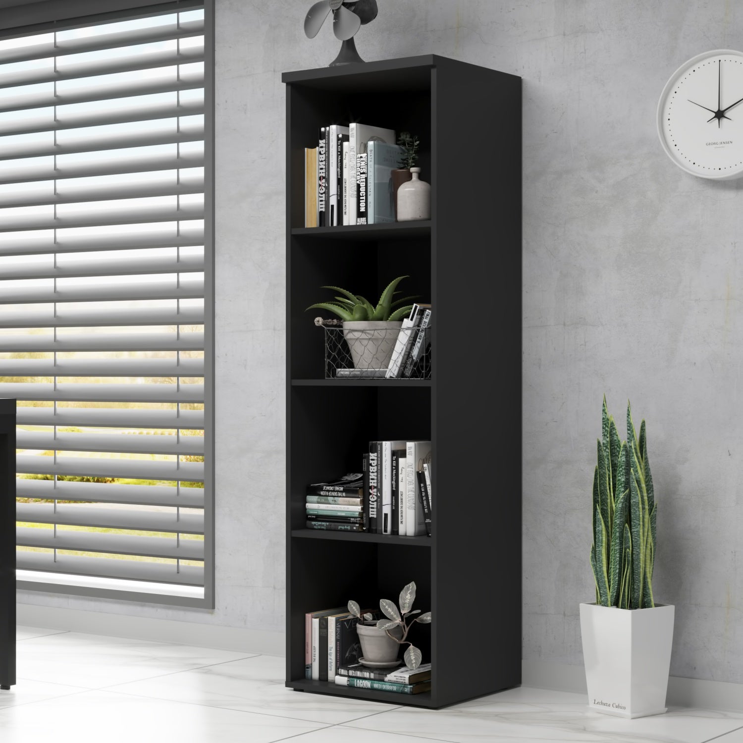 Biblioteca Cala 45X160X45 Negra