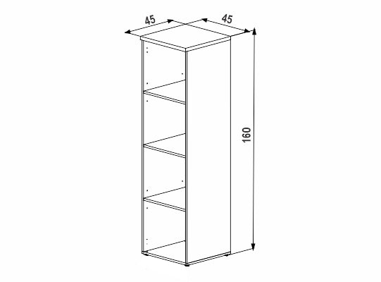 Biblioteca Cala 45X160X45 Blanca