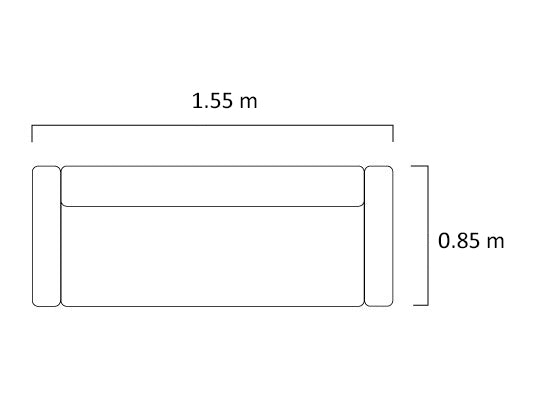 Sofá 2 Puestos Burgos Microfibra Kazan Camel, Natural