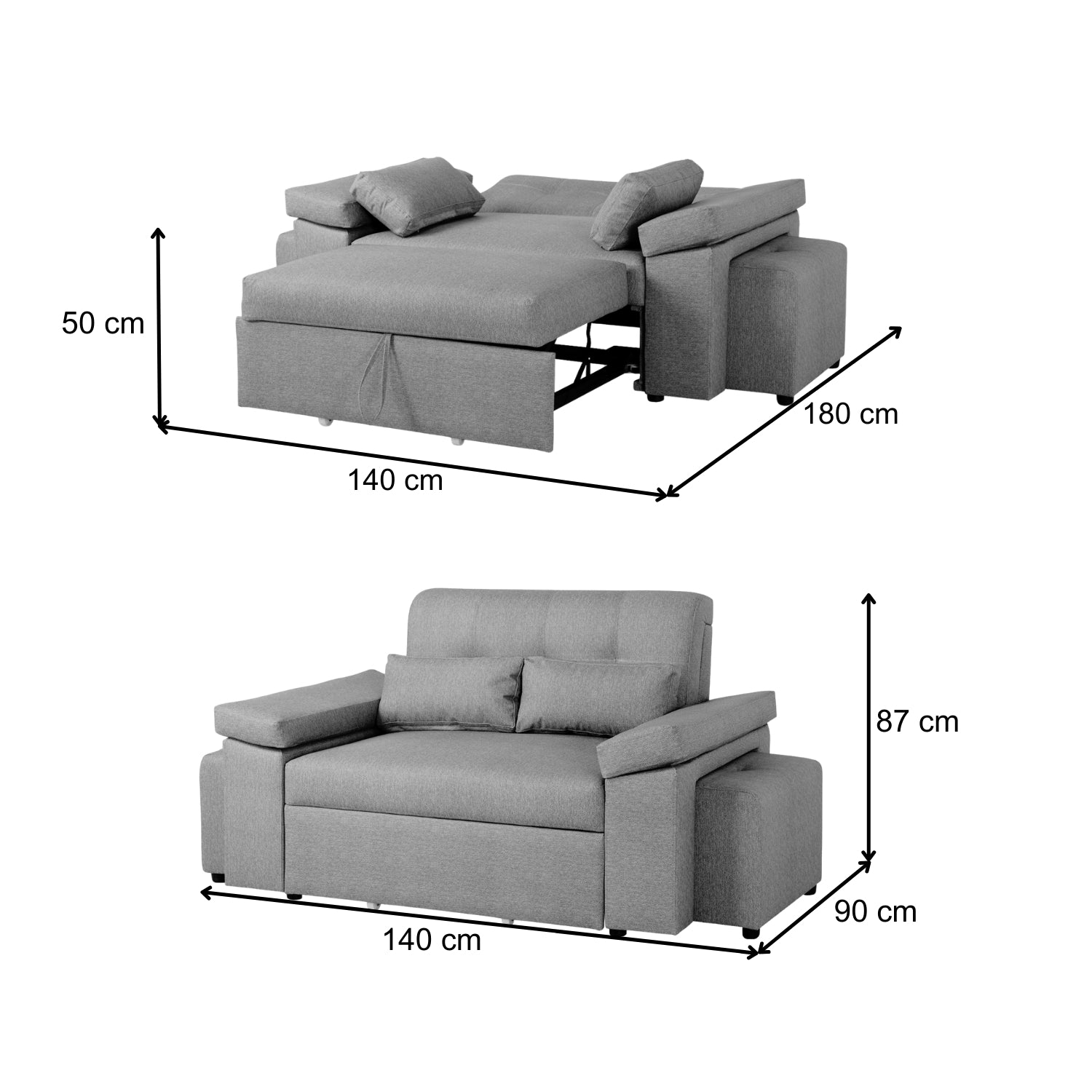 Sofá Cama Holden Eurolino Gaira Azul