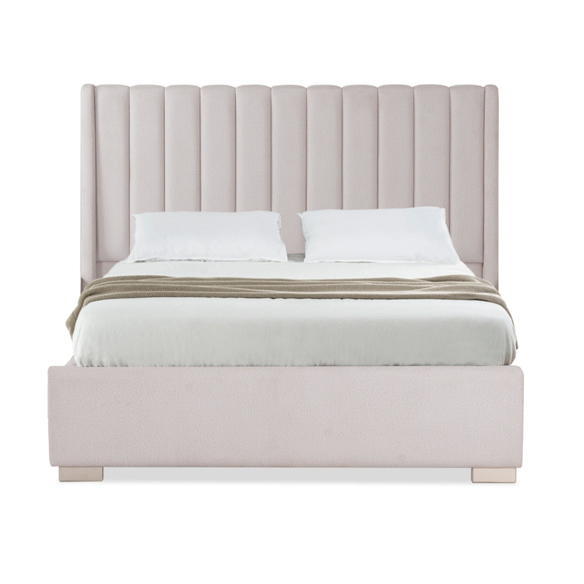 Cama Doble Harrison Crudo, Champaña