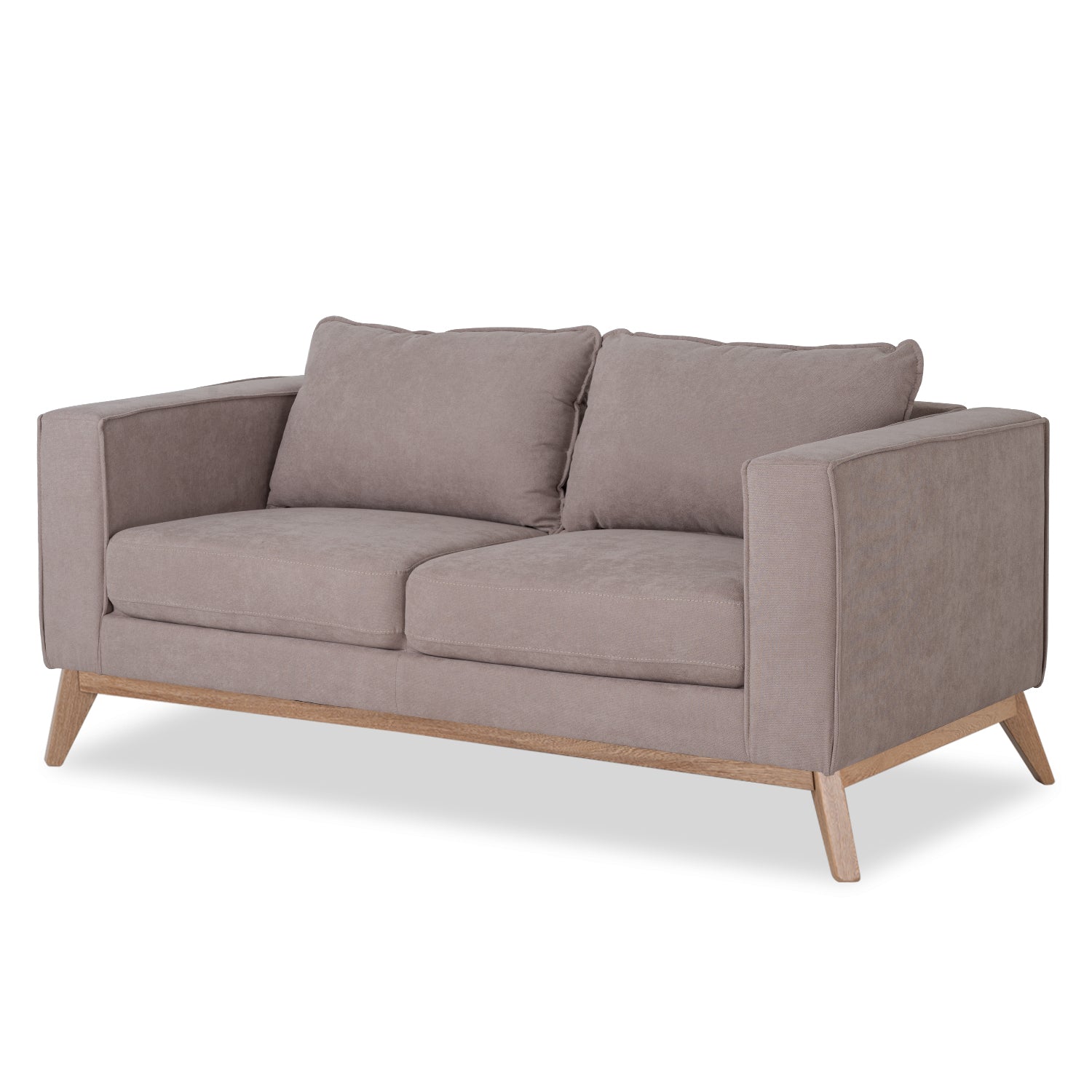 Sofá 3 Puestos Burgos Microfibra Kazan Camel, Natural