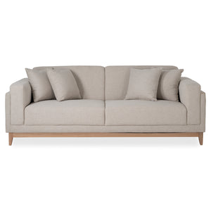 Sofá 3 Puestos Denise Lino Verona Beige, Natural