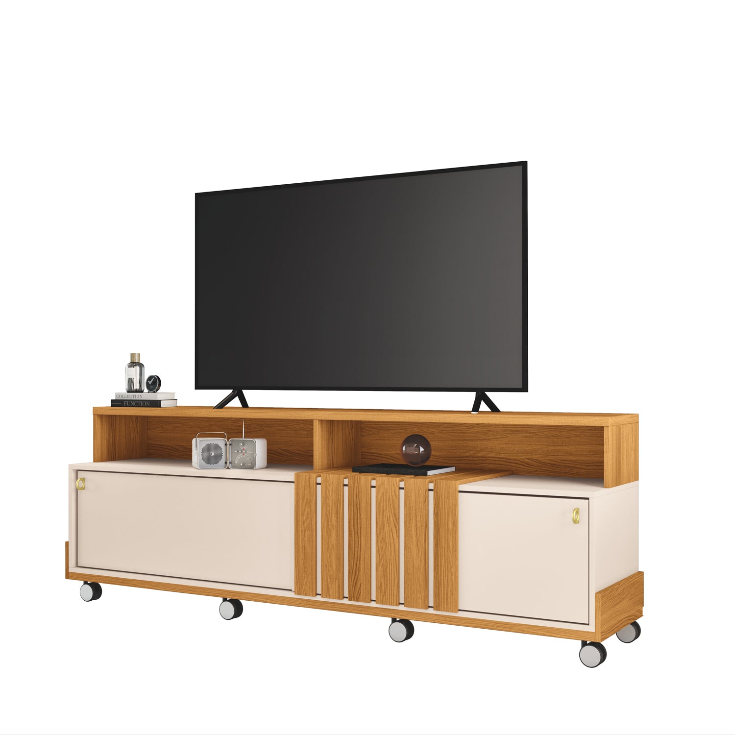 Mesa De Tv Gael 180X65X40 Natural, Off White