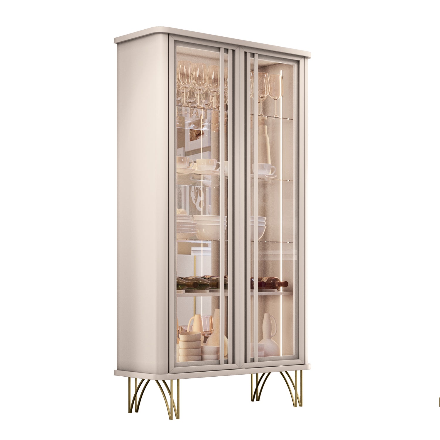 Vitrina Lina 90X180X42 Off White