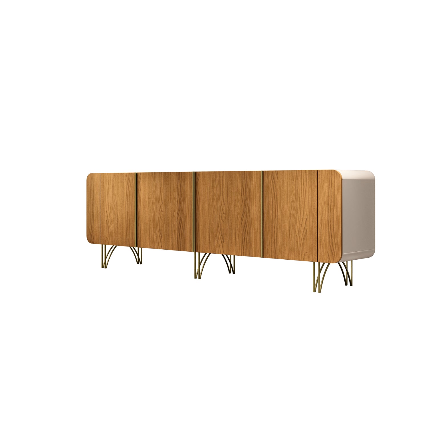 Bifé Lina 220X75X43 Off White, Natural
